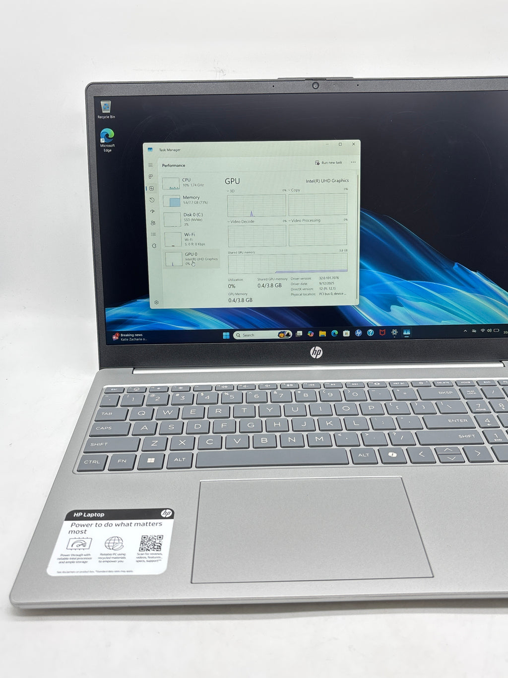 HP Laptop 15-fd0154wm i5-1334U 8GB RAM 512GB SSD 15in - Used