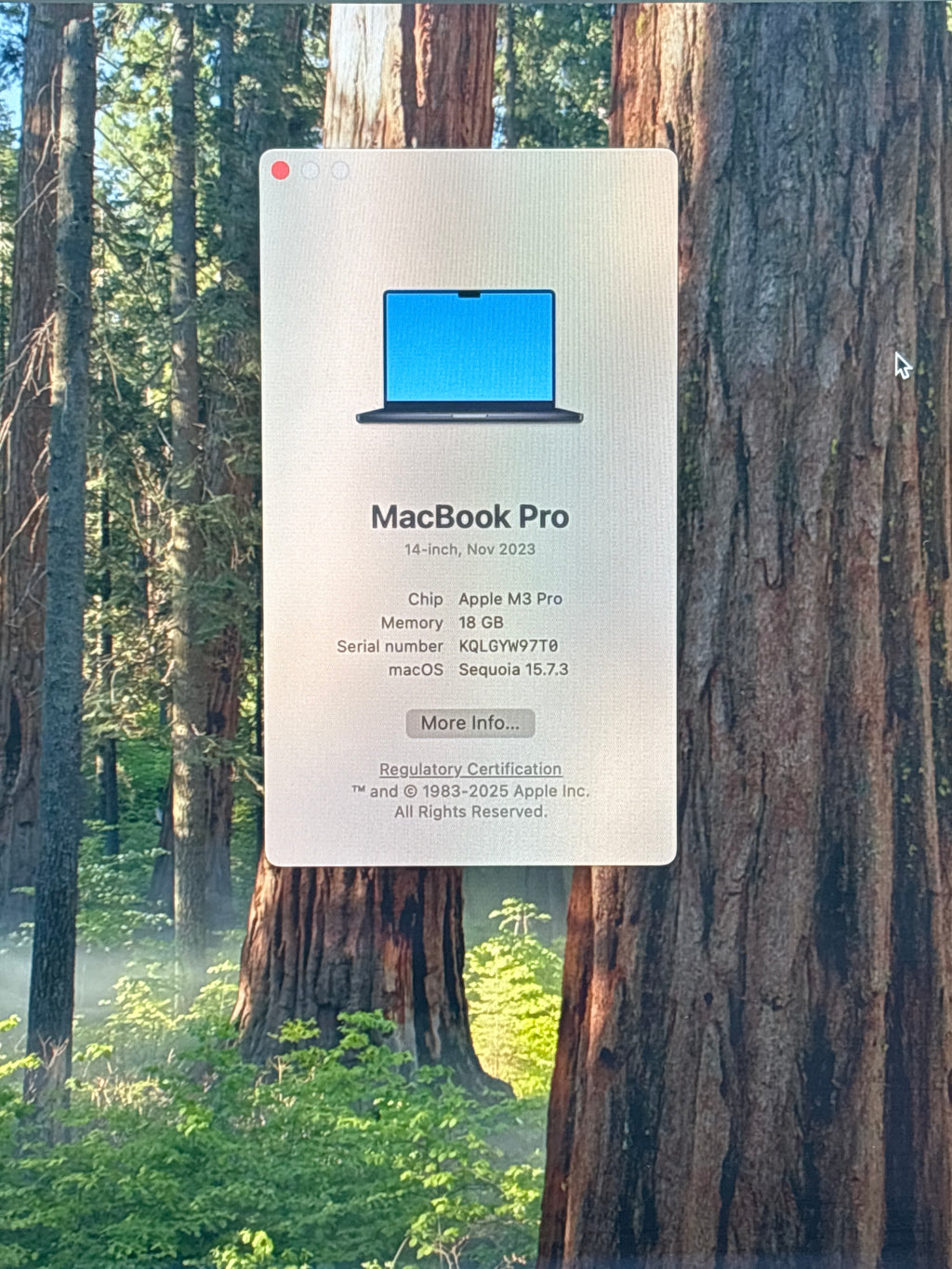 Apple MacBook Pro A2992 M3 Pro 18GB RAM 512GB (Cycle Count 24)