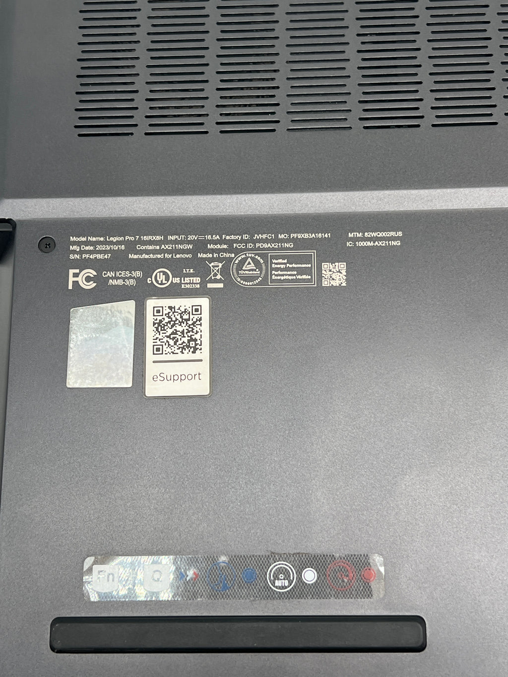 Lenovo Legion Pro 7 i9-13900HX 32GB RAM 1TB SSD GeForce RTX 4080 - Used