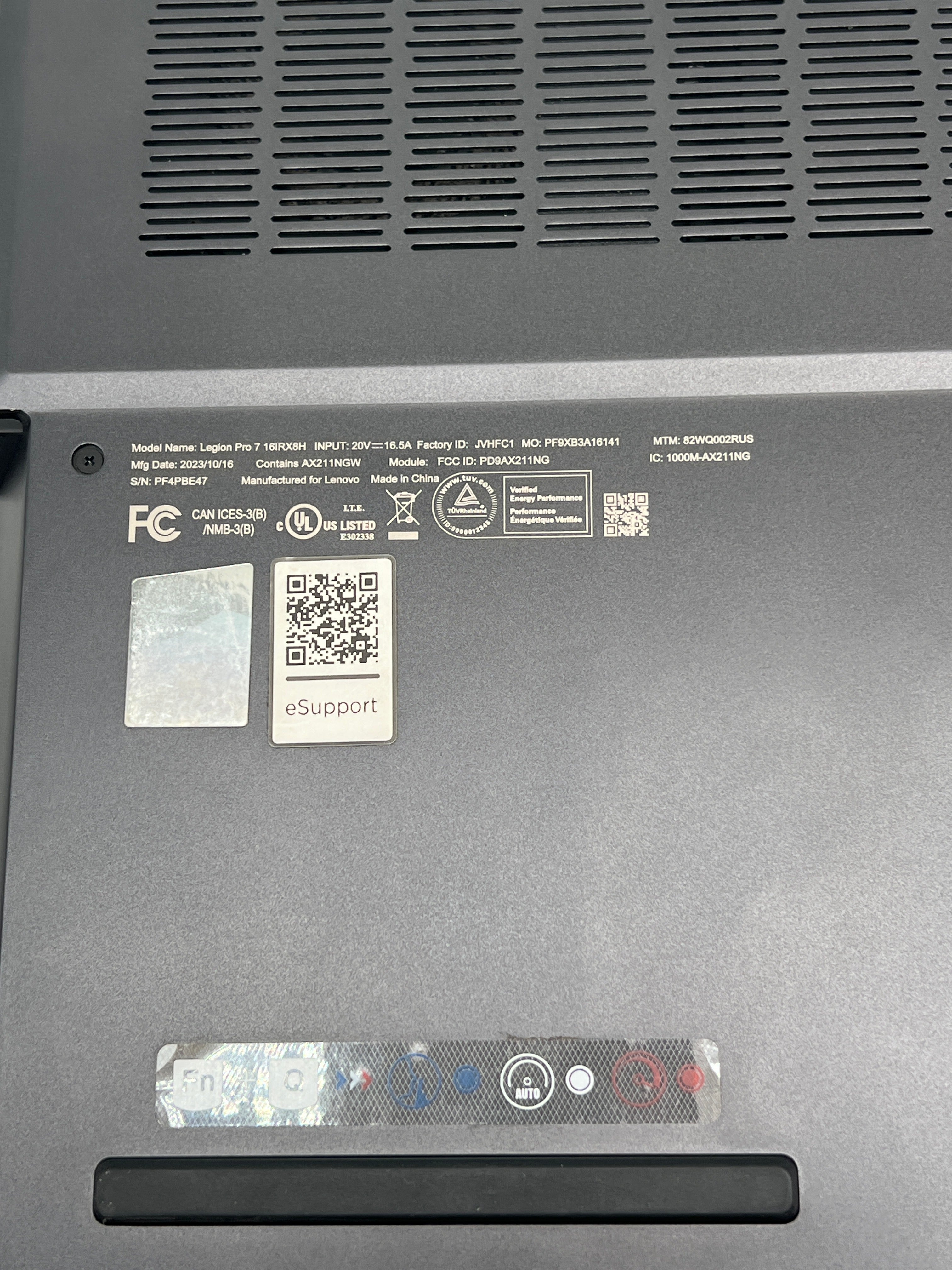 Lenovo Legion Pro 7 i9-13900HX 32GB RAM 1TB SSD GeForce RTX 4080 - Used