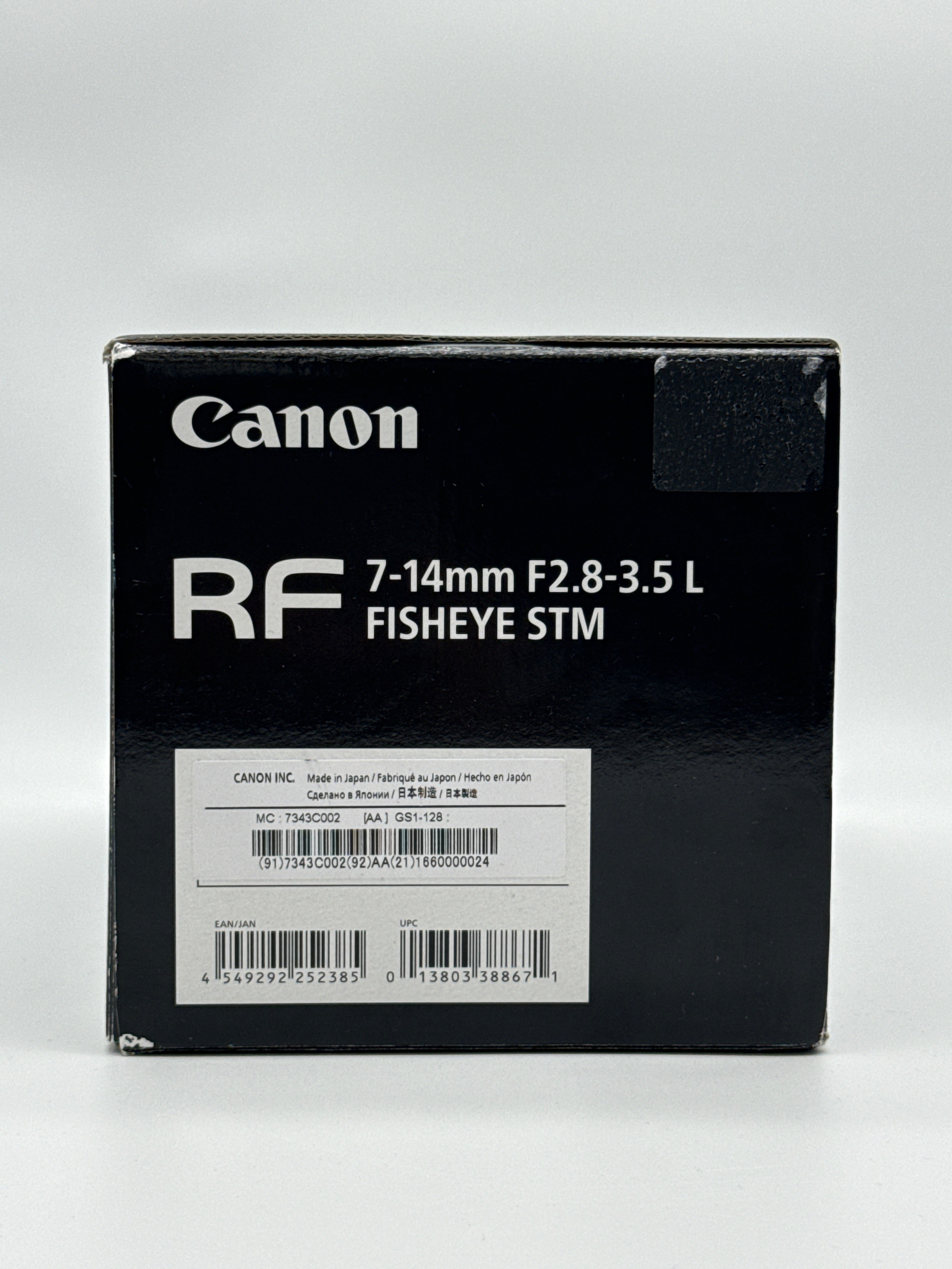 Canon RF 7-14mm f/2.8-3.5 L STM Fisheye Canon RF Mount - New