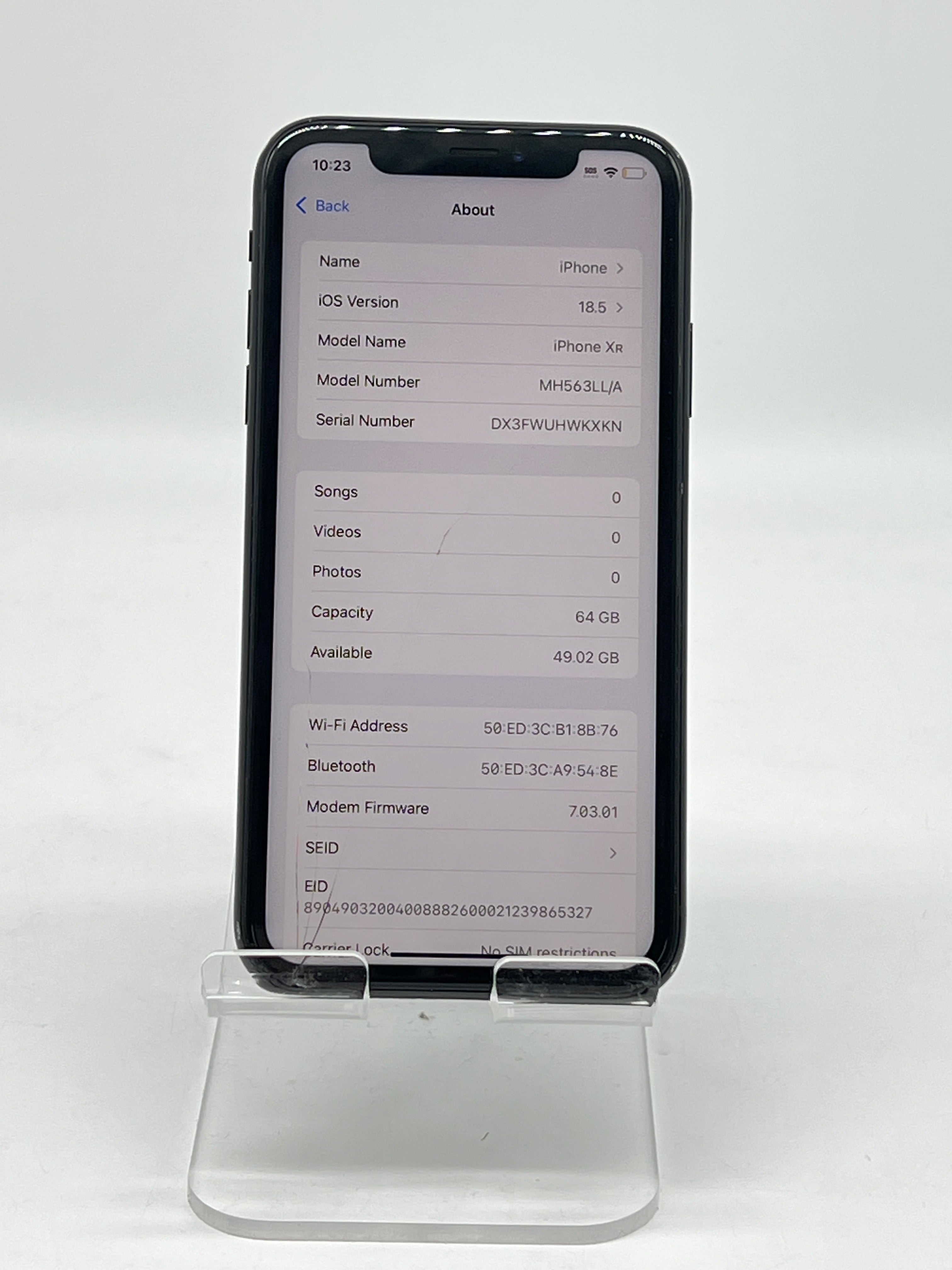 Apple iPhone XR 64GB Unlocked - For Parts (Cracked Back And Screen)