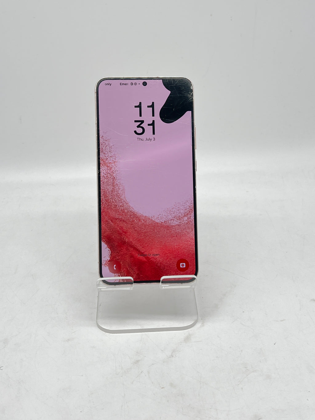 Samsung Galaxy S22 Plus SM-S906U 128GB Unlocked - Cracked Back/Screen Bad LCD