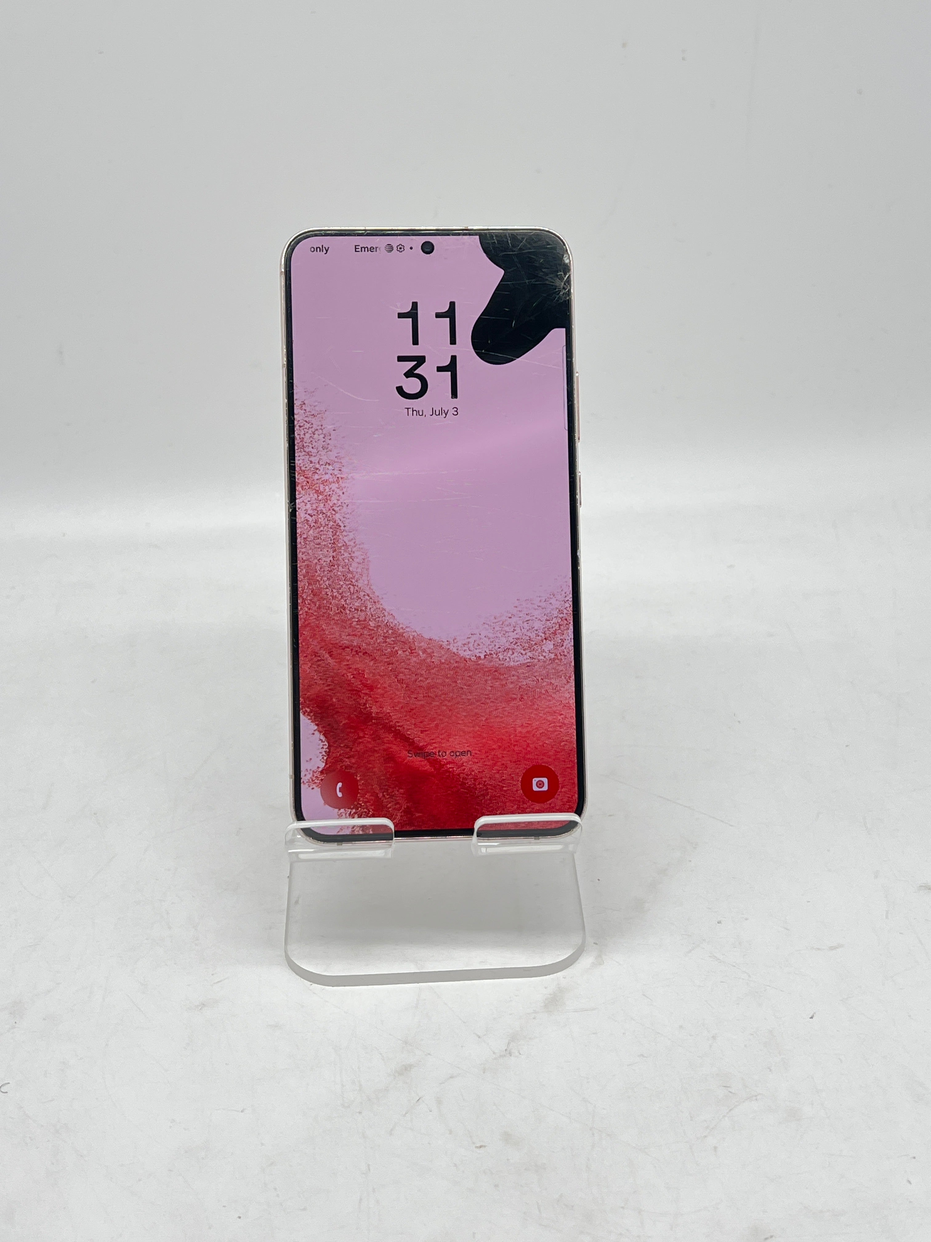 Samsung Galaxy S22 Plus SM-S906U 128GB Unlocked - Cracked Back/Screen Bad LCD