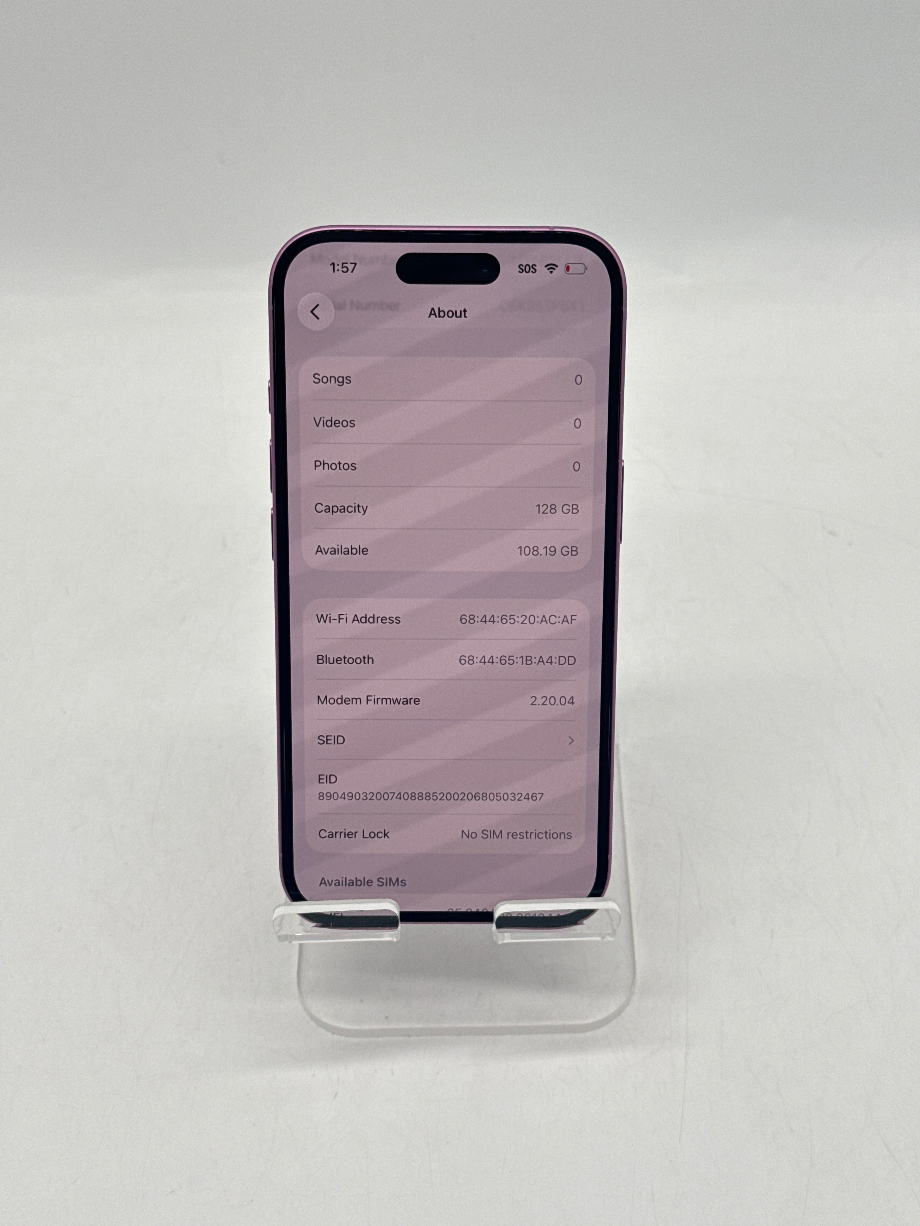 Apple iPhone 16 128GB Pink Unlocked - Used With Box
