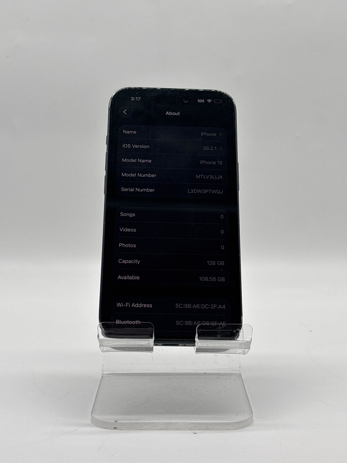 T-Mobile Apple iPhone 15 128GB Black A2846 For Parts