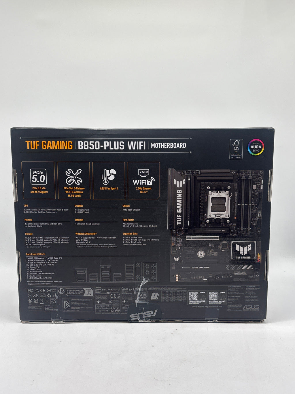 ASUS TUF Gaming B850-Plus WiFi AM5 Motherboard DDR5 ATX - Used