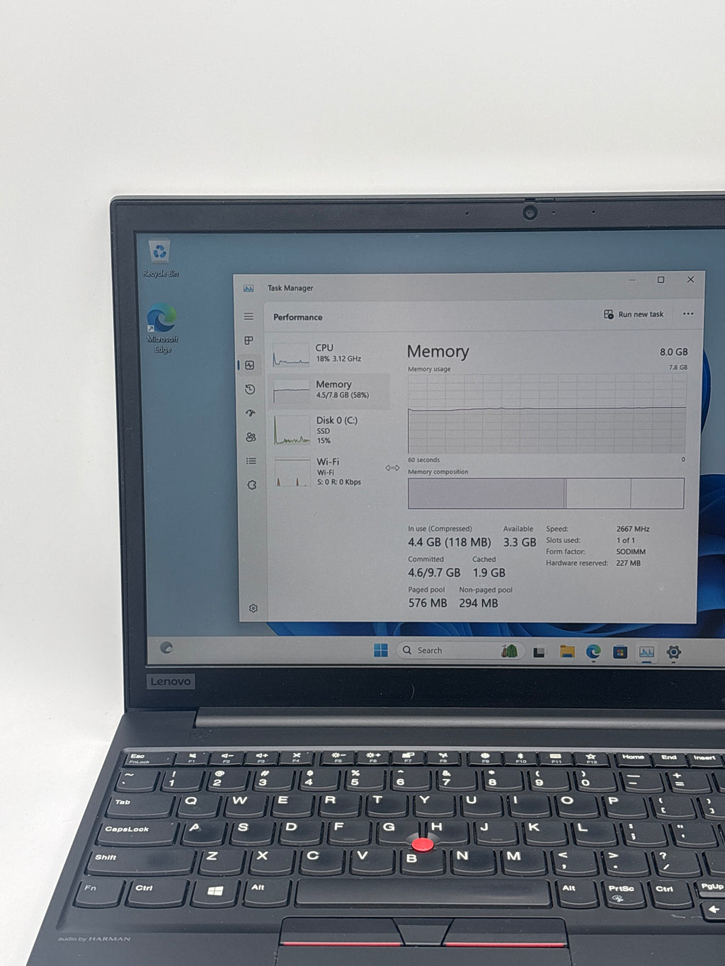 Lenovo E15 20RD005KUS i7-10510U 8GB RAM 512GB SSD