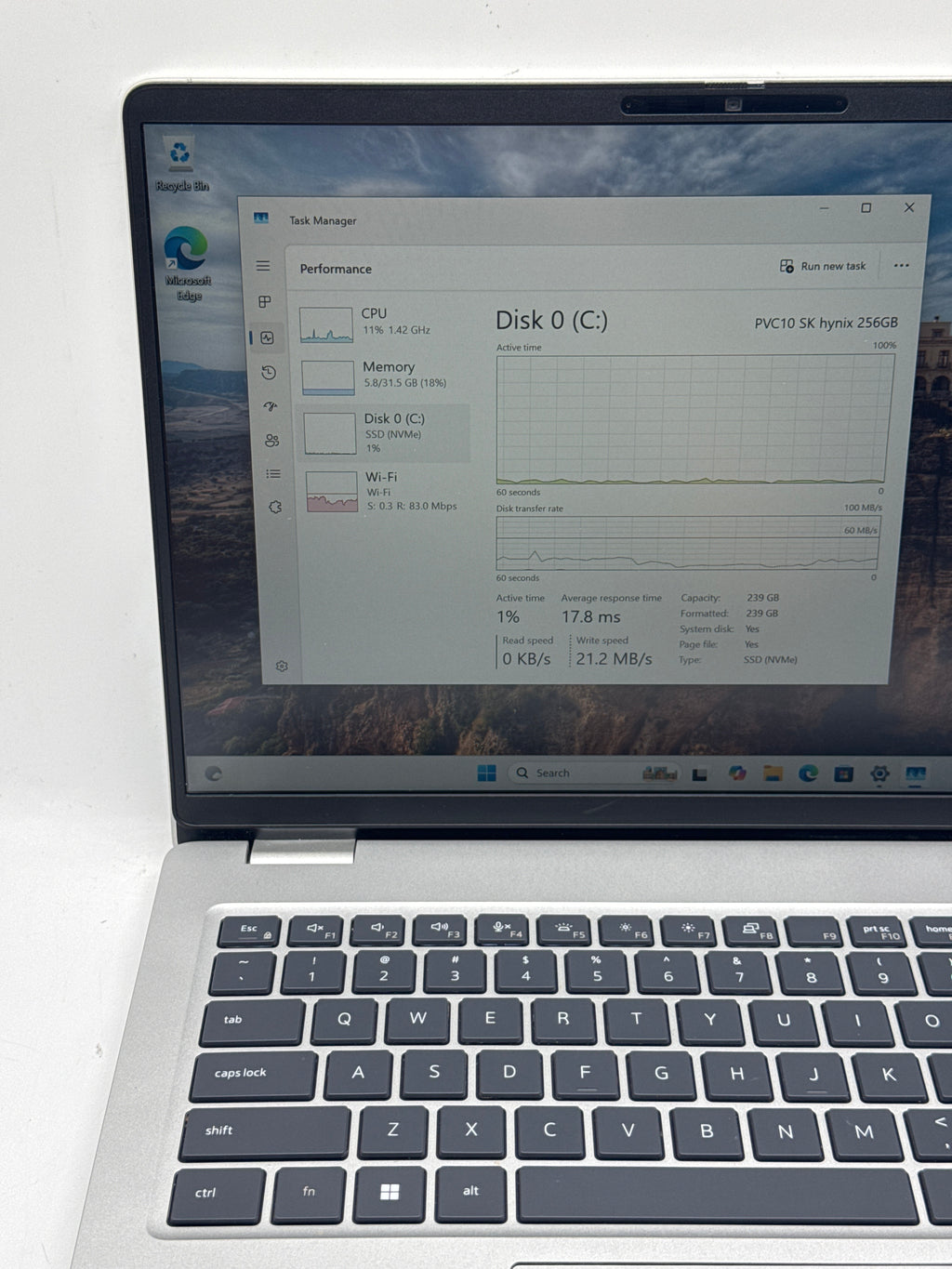 Dell Pro 14 PC14250 14" Intel Core Ultra 5 235U 32GB RAM 256GB SSD Silver - Used