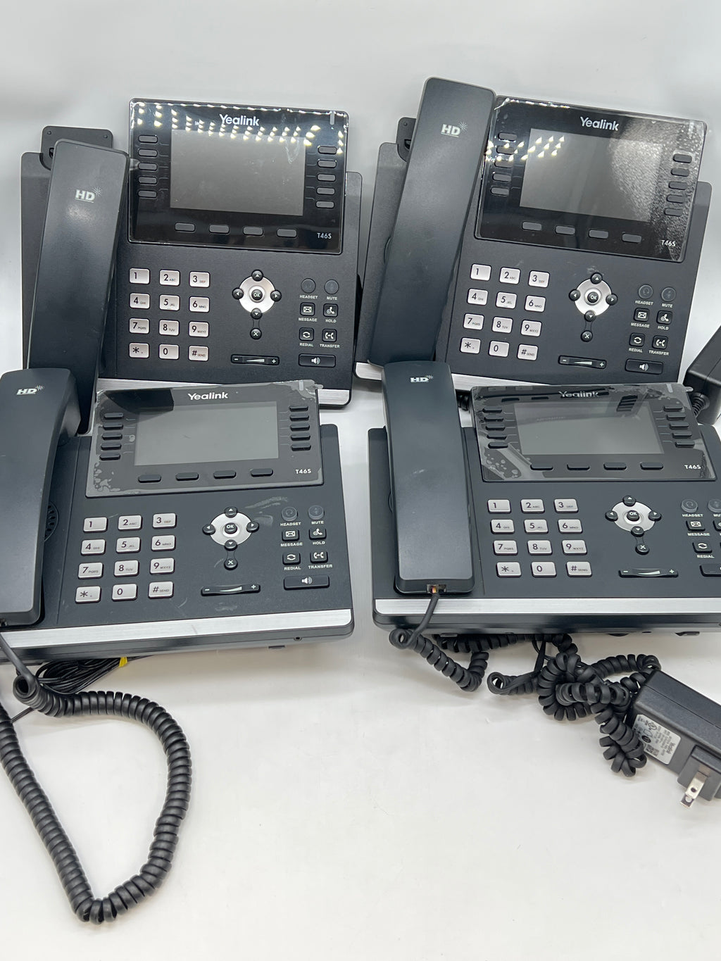 Lot Of 4 Yealink SIP-T46S VoIP IP Business Phone - Used