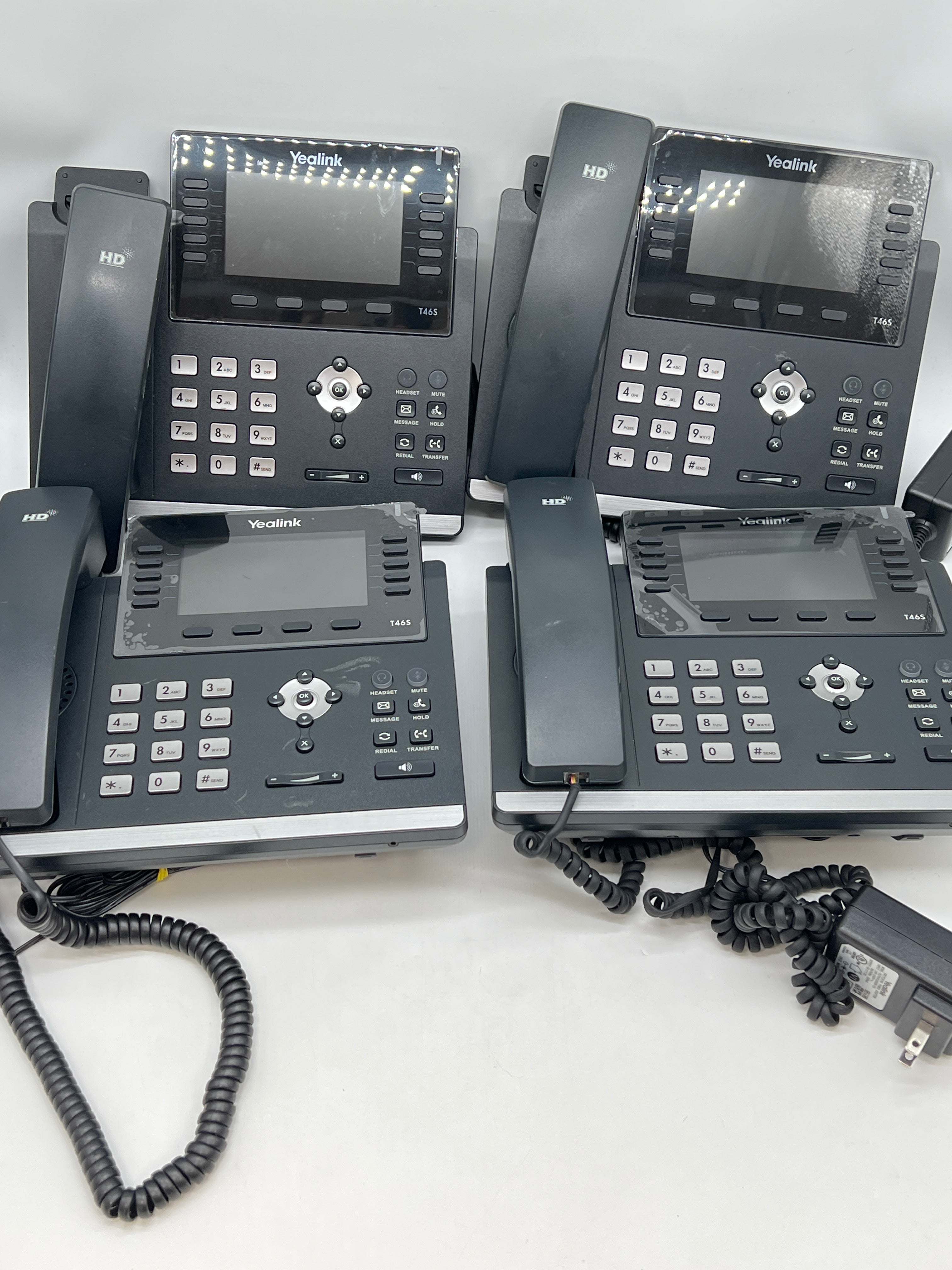 Lot Of 4 Yealink SIP-T46S VoIP IP Business Phone - Used
