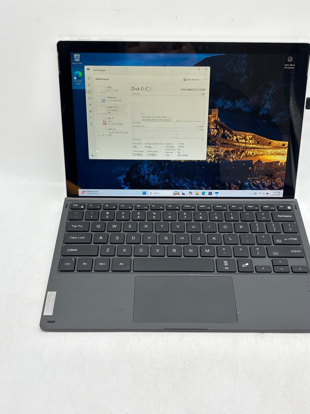 Microsoft Surface Pro 7 Model 1866 Core i5 1035G4 8GB RAM 128GB SSD - For Parts