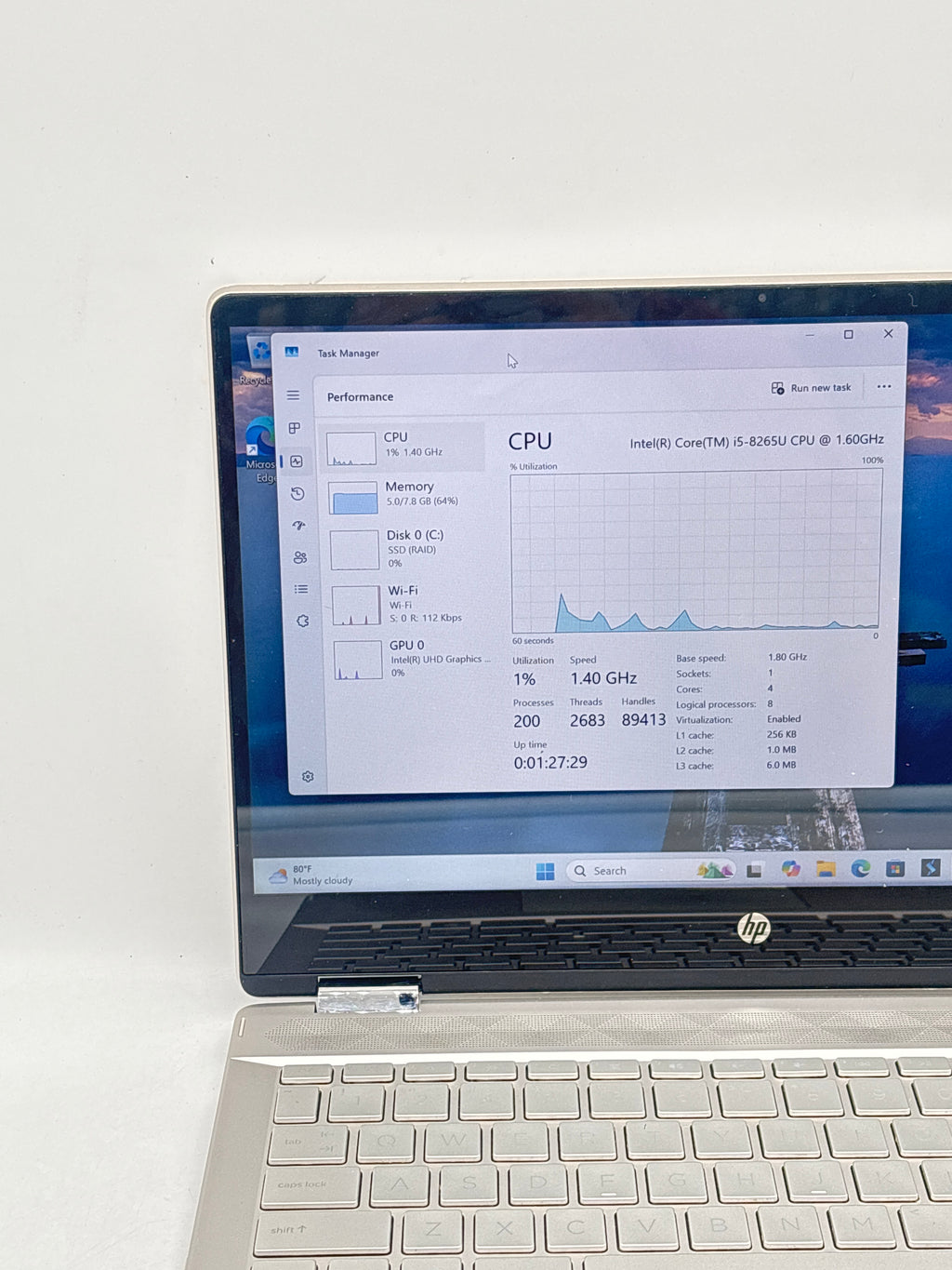 HP Pavilion x360 m Convertible i5-8265u 8GB RAM 128GB SSD - Used