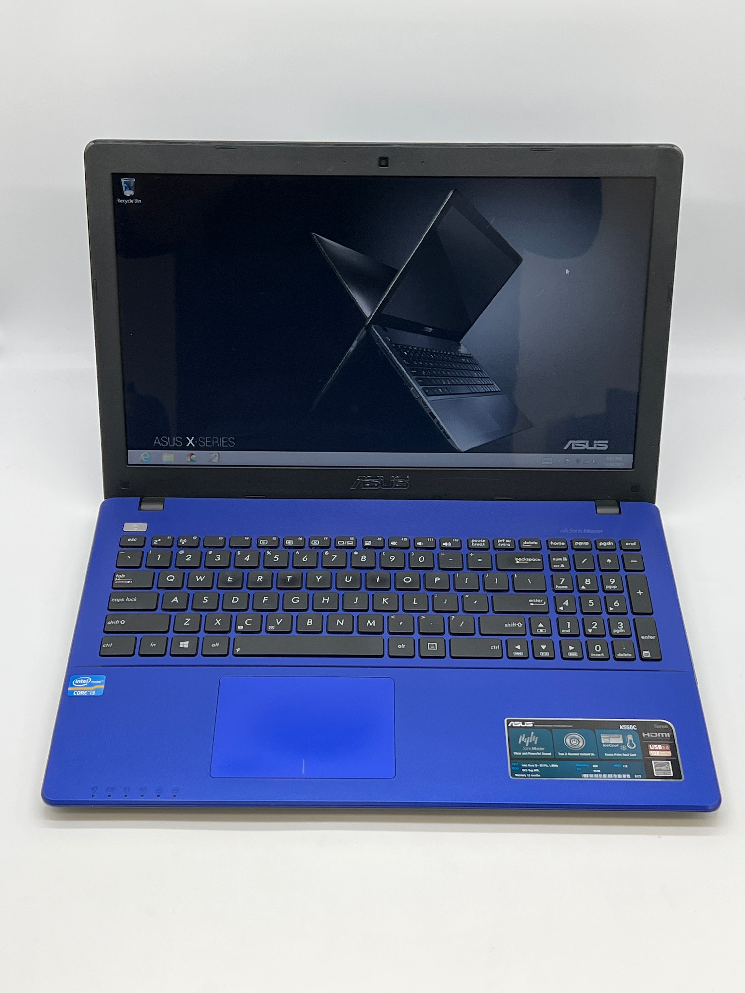 Asus KC550C 15.6 inch i5 3217U 8GB RAM 1TB Storage Laptop Blue Used