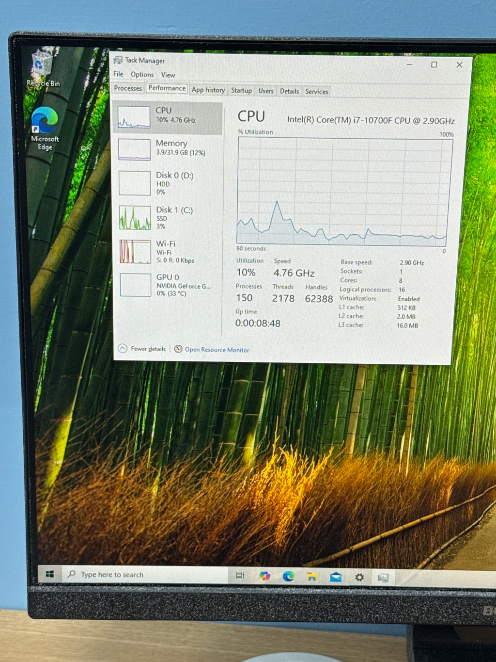 Custom PC i7-10700F 32GB RAM 1TB HDD + 512GB SSD GTX 1660 Ti