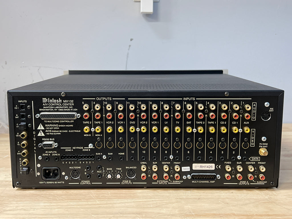 McIntosh MX132 A/V Control Center Preamplifier Black - Used