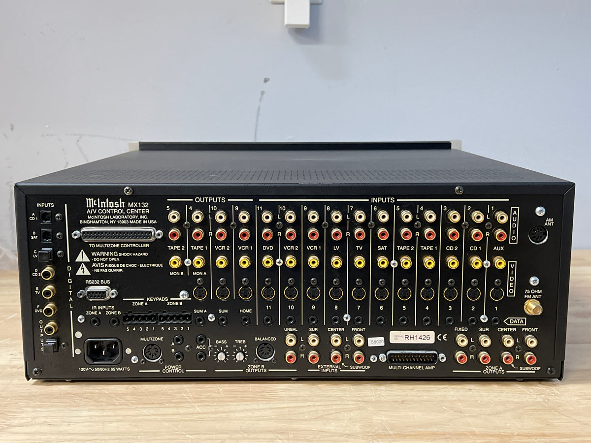 McIntosh MX132 A/V Control Center Preamplifier Black - Used