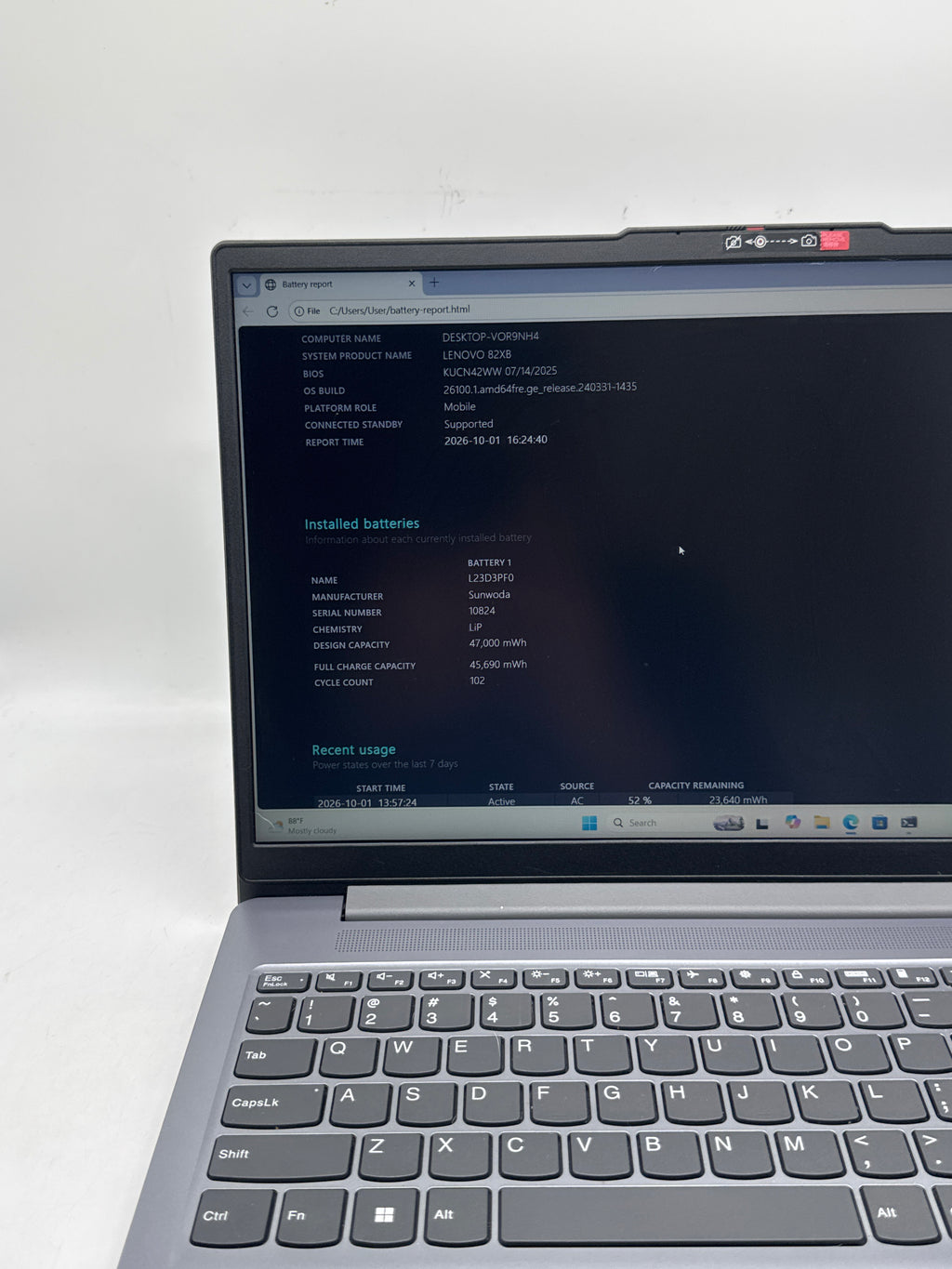 Lenovo IdeaPad Slim 3 15IAN8 Core i3 N305 8GB RAM 128GB SSD 15in - Used