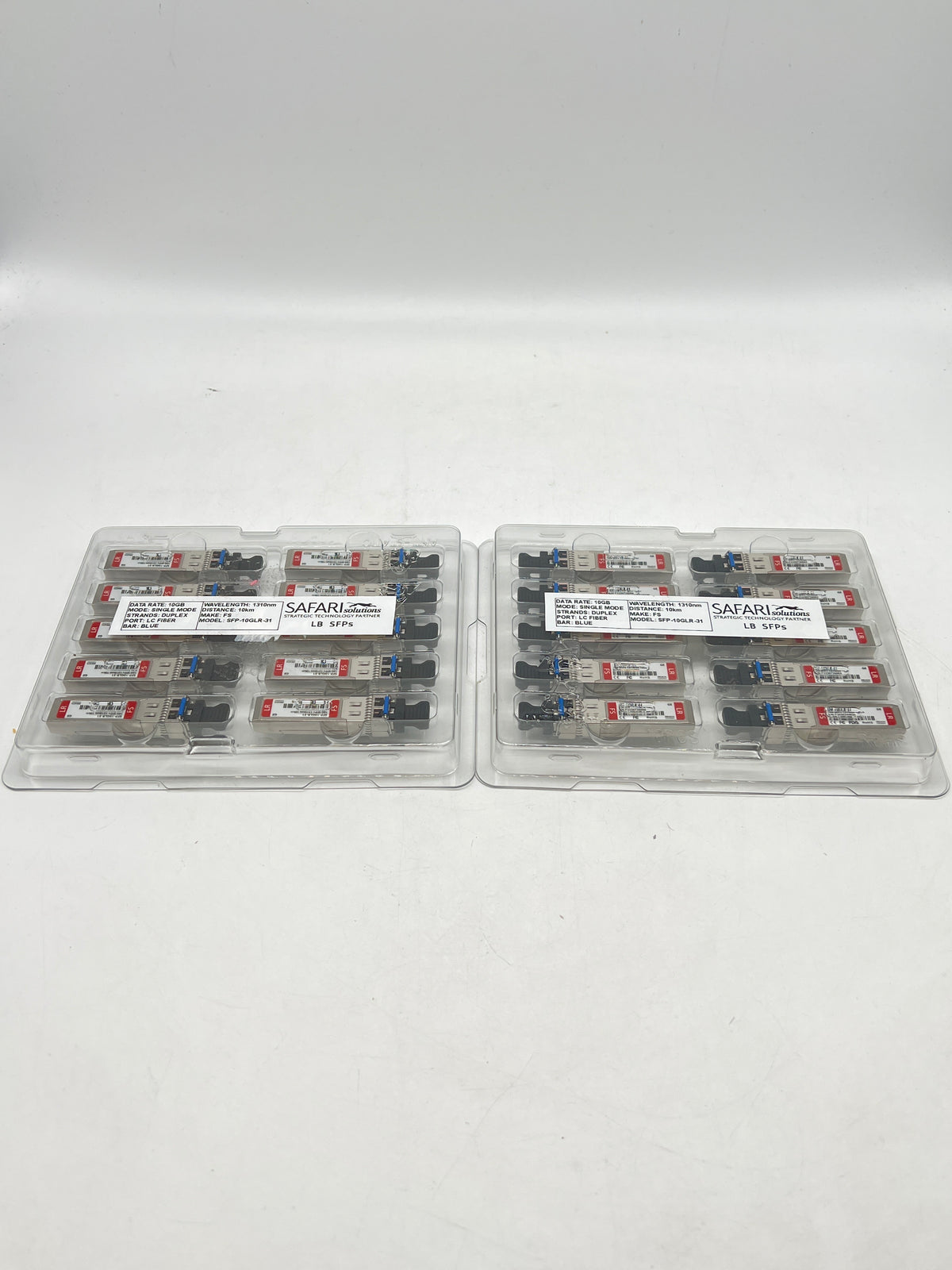 Safari Solutions SFP-10GLR-31 10G SFP+ LR Transceiver Module (Lot of 20) - Open Box