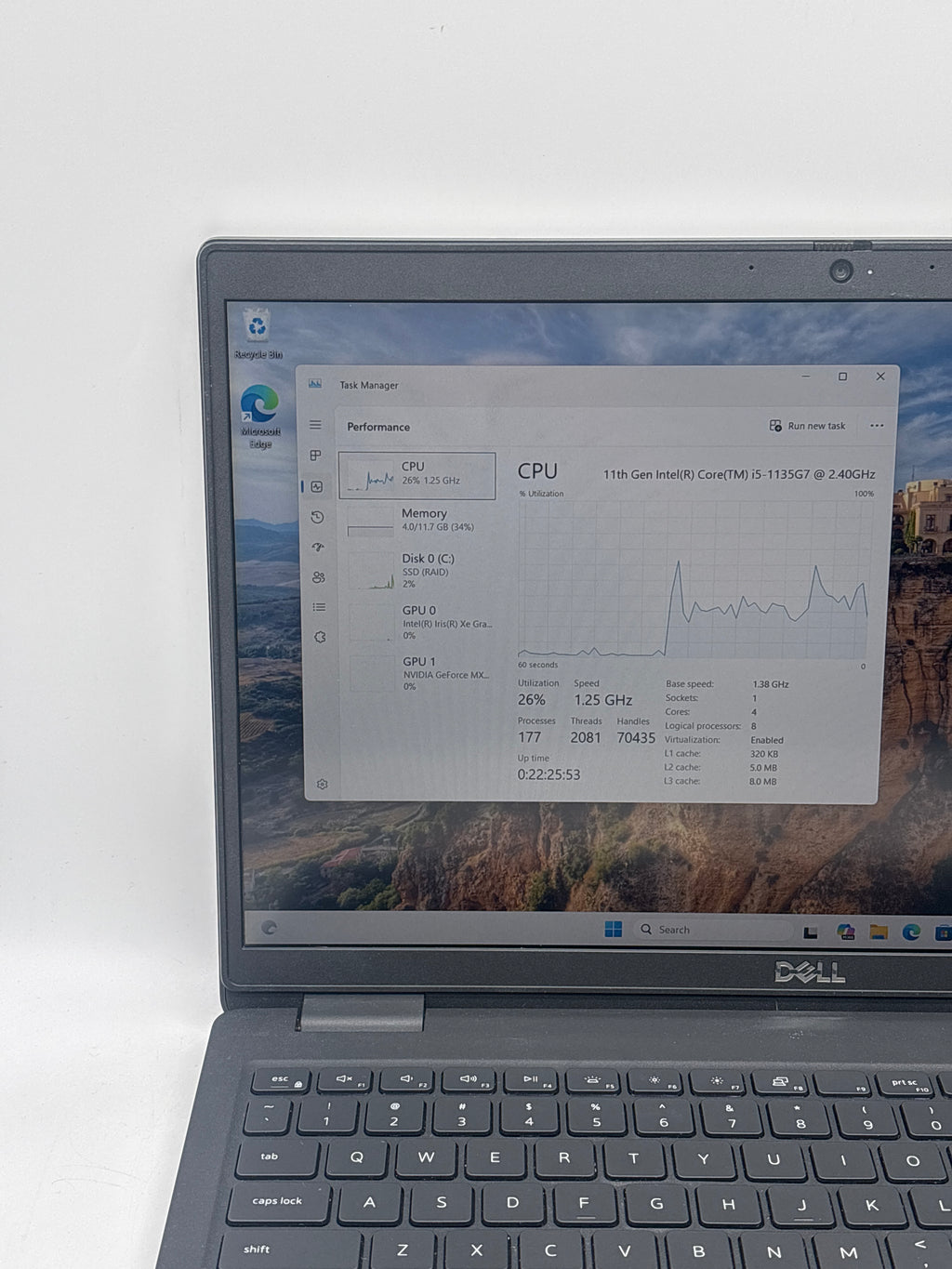 Dell Latitude 3520 15.6" i5-1135G7 12GB RAM 256GB SSD - Remotely Managed