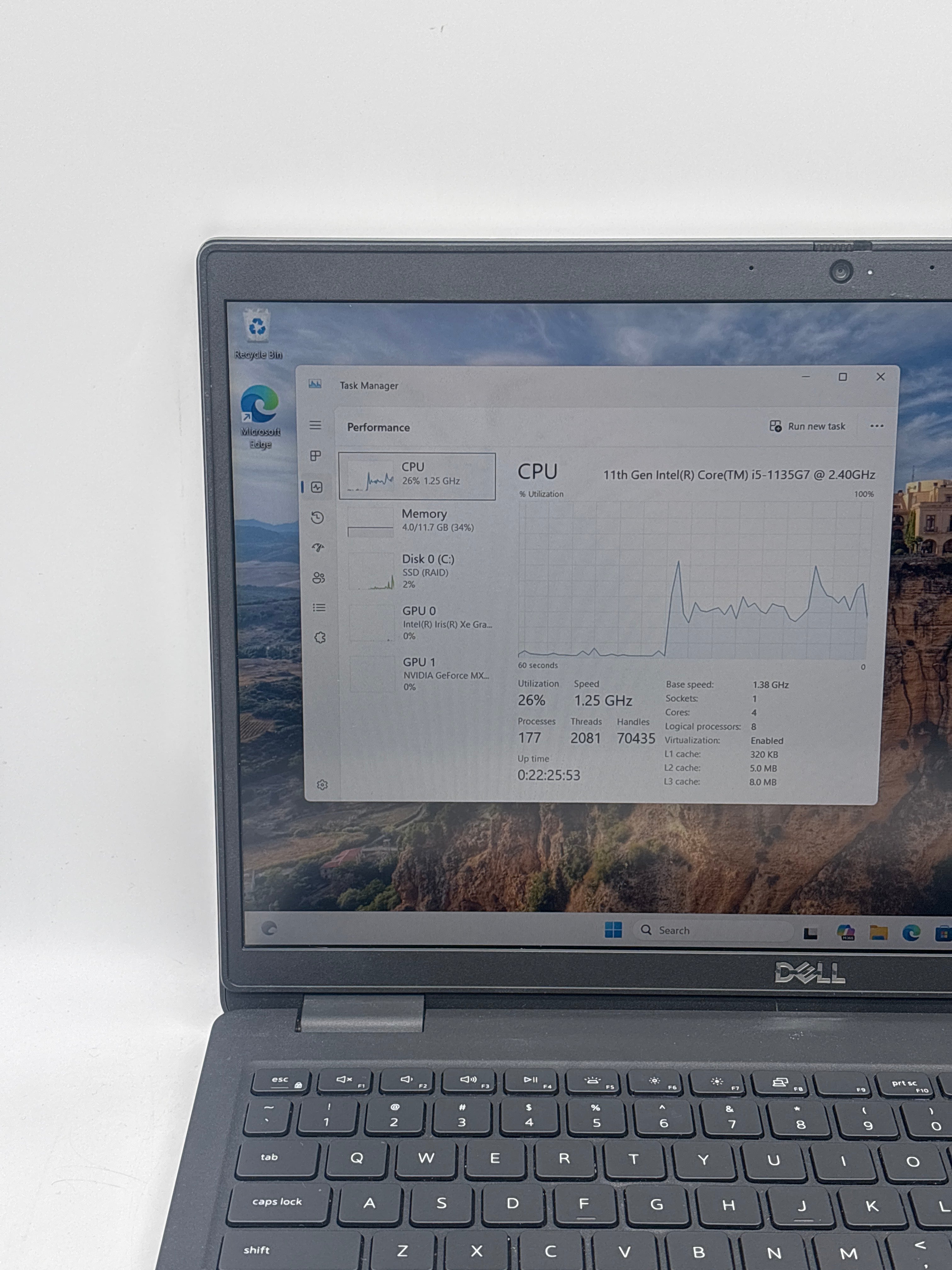 Dell Latitude 3520 15.6" i5-1135G7 12GB RAM 256GB SSD - Remotely Managed
