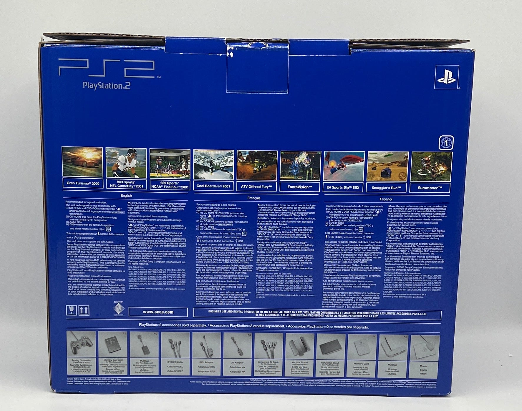 Sony PlayStation 2 Fat (SCPH-30001) w/ Accessories - Used with Box