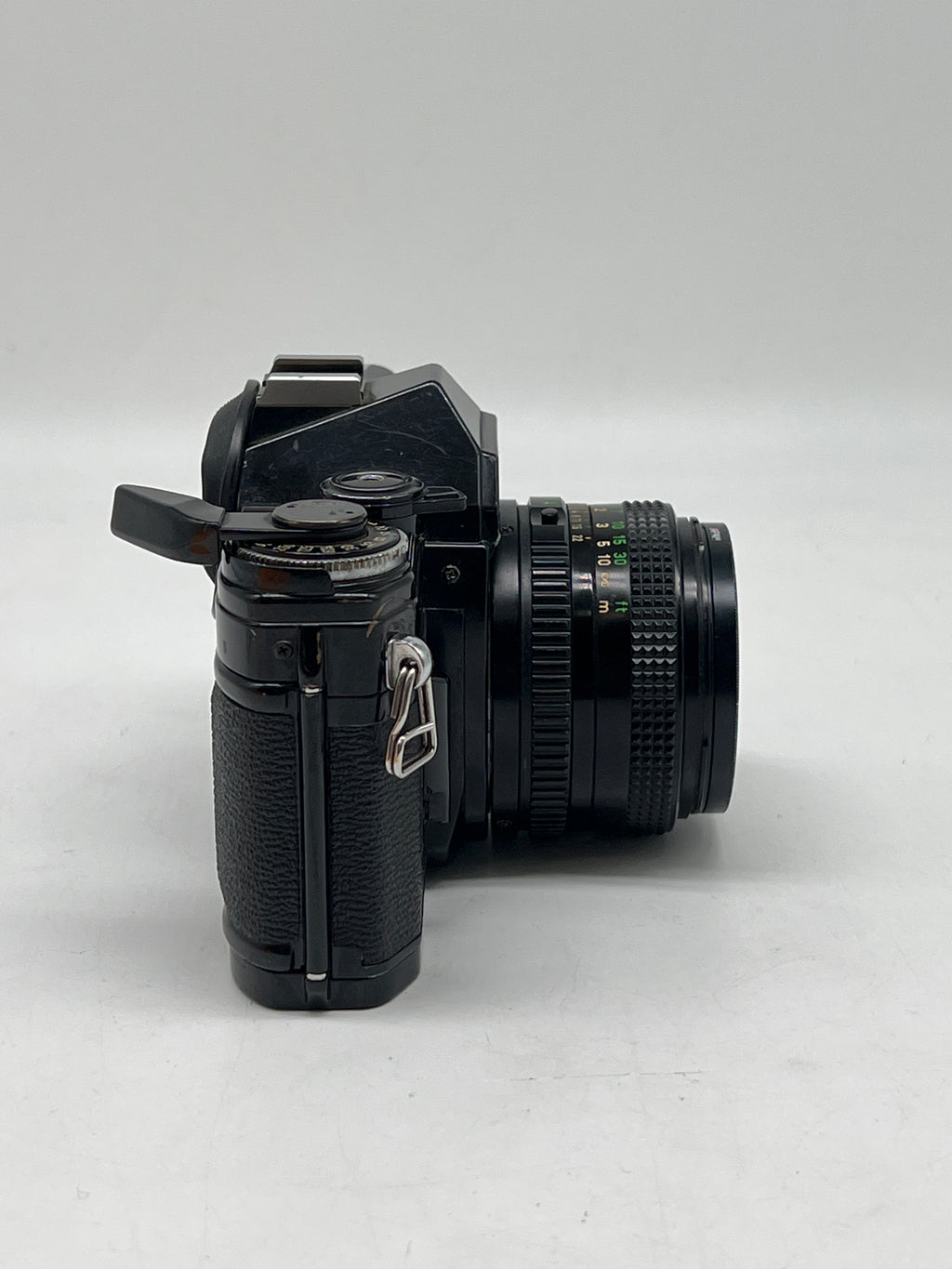 Canon AE-1 Black SLR Camera 35mm W/50mm f/1.8 FD Lens