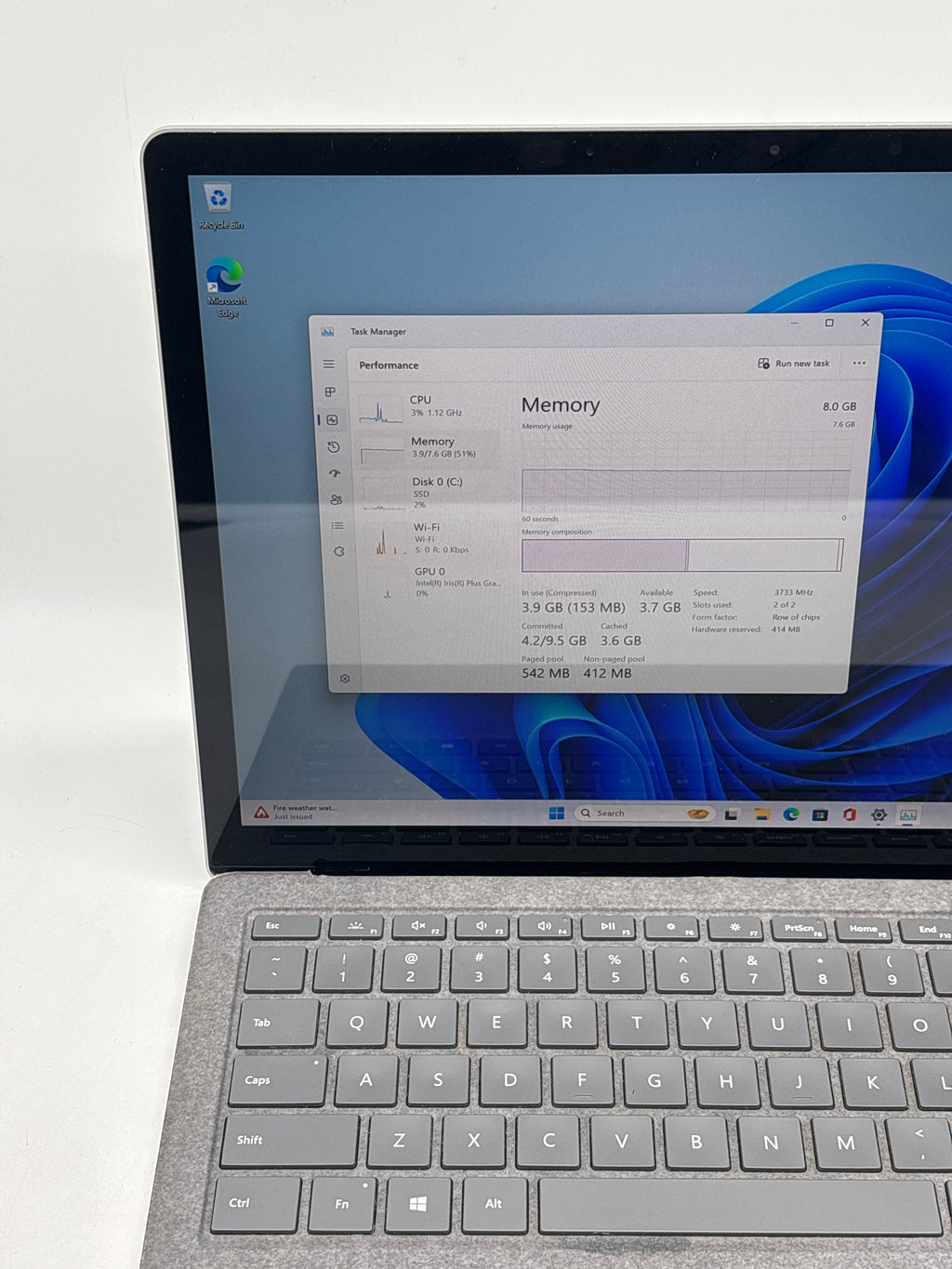 Microsoft Surface Laptop 3 1867 i5-1035G7 8GB RAM 128GB SSD