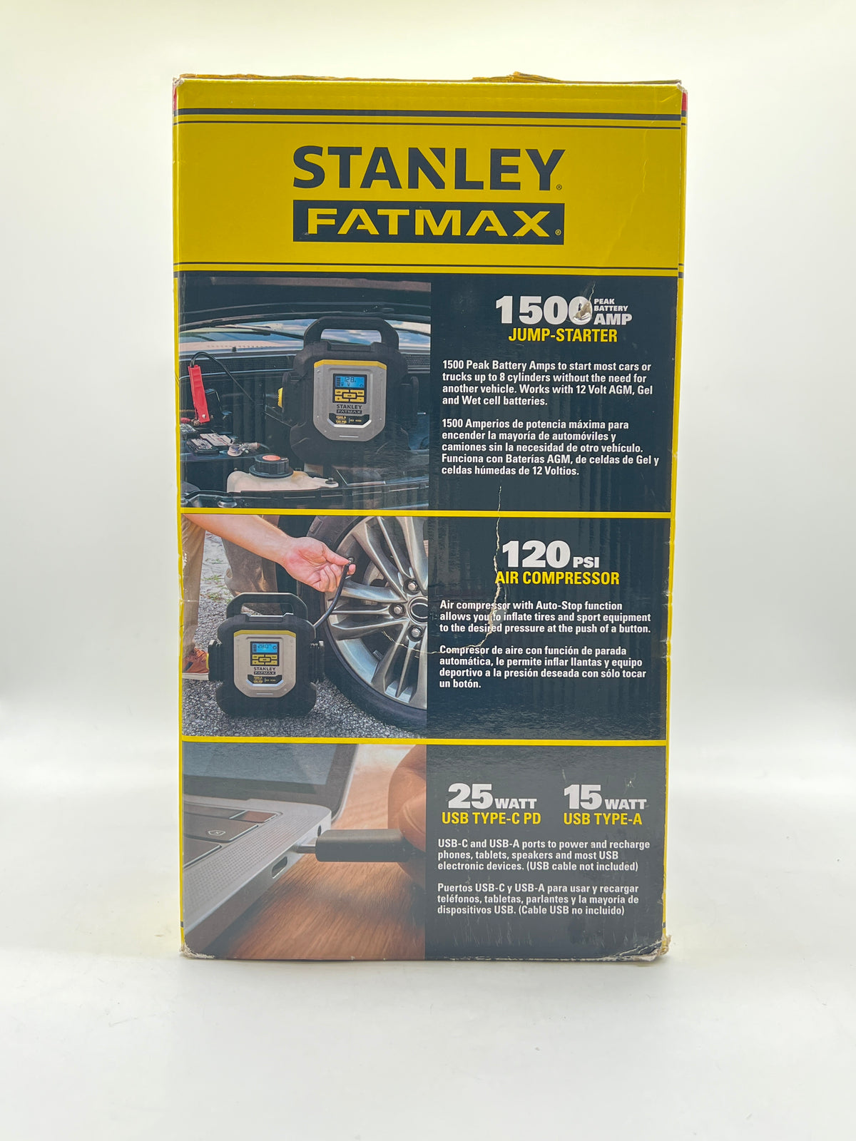 Stanley JC15F 1500 Amp Jump Starter Black - New