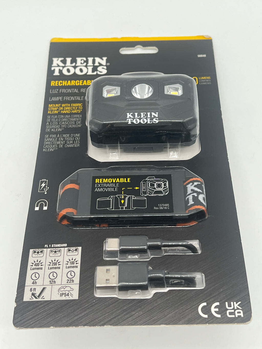 Klein Tools Headlamp - Black LED Magnetic Rechargeable, 9.5 in, 10+ Hours