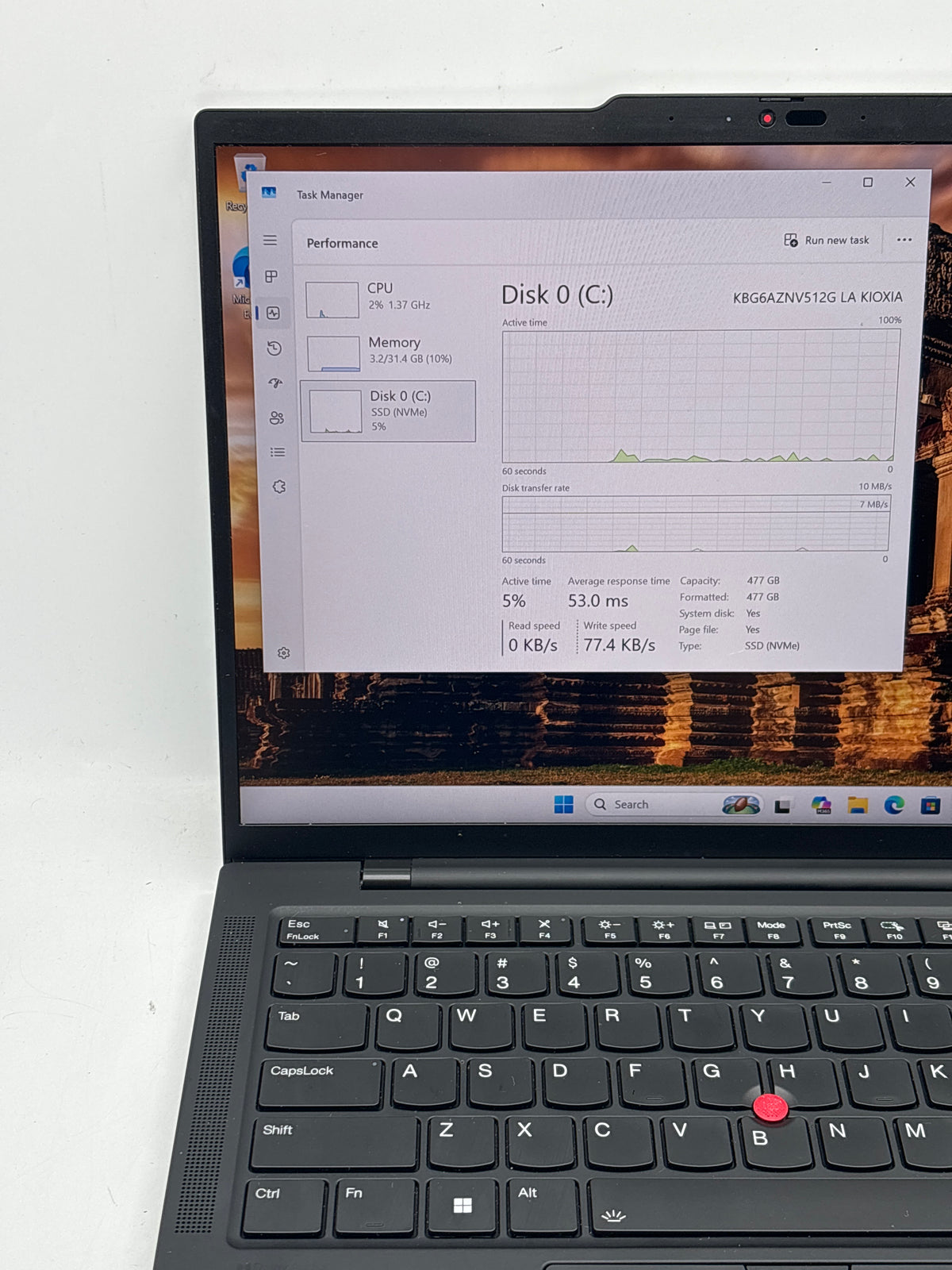 Lenovo ThinkPad T14s Gen 5 14" Ultra 7 165U 32GB RAM 512GB SSD Black - Used