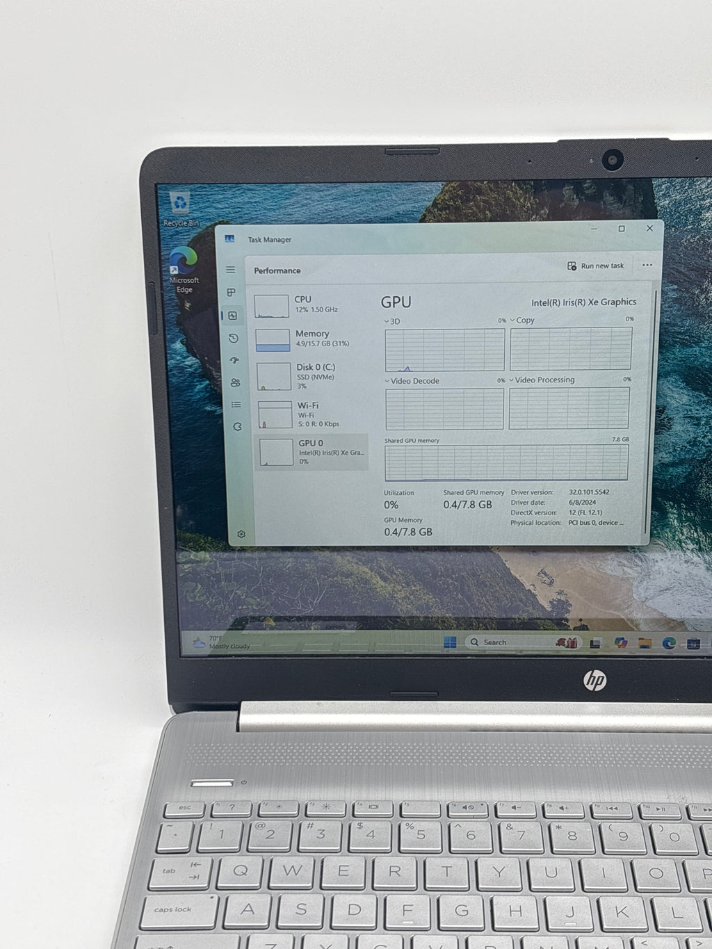 HP 15-dy5073dx i7 1255U 16GB RAM 512GB SSD