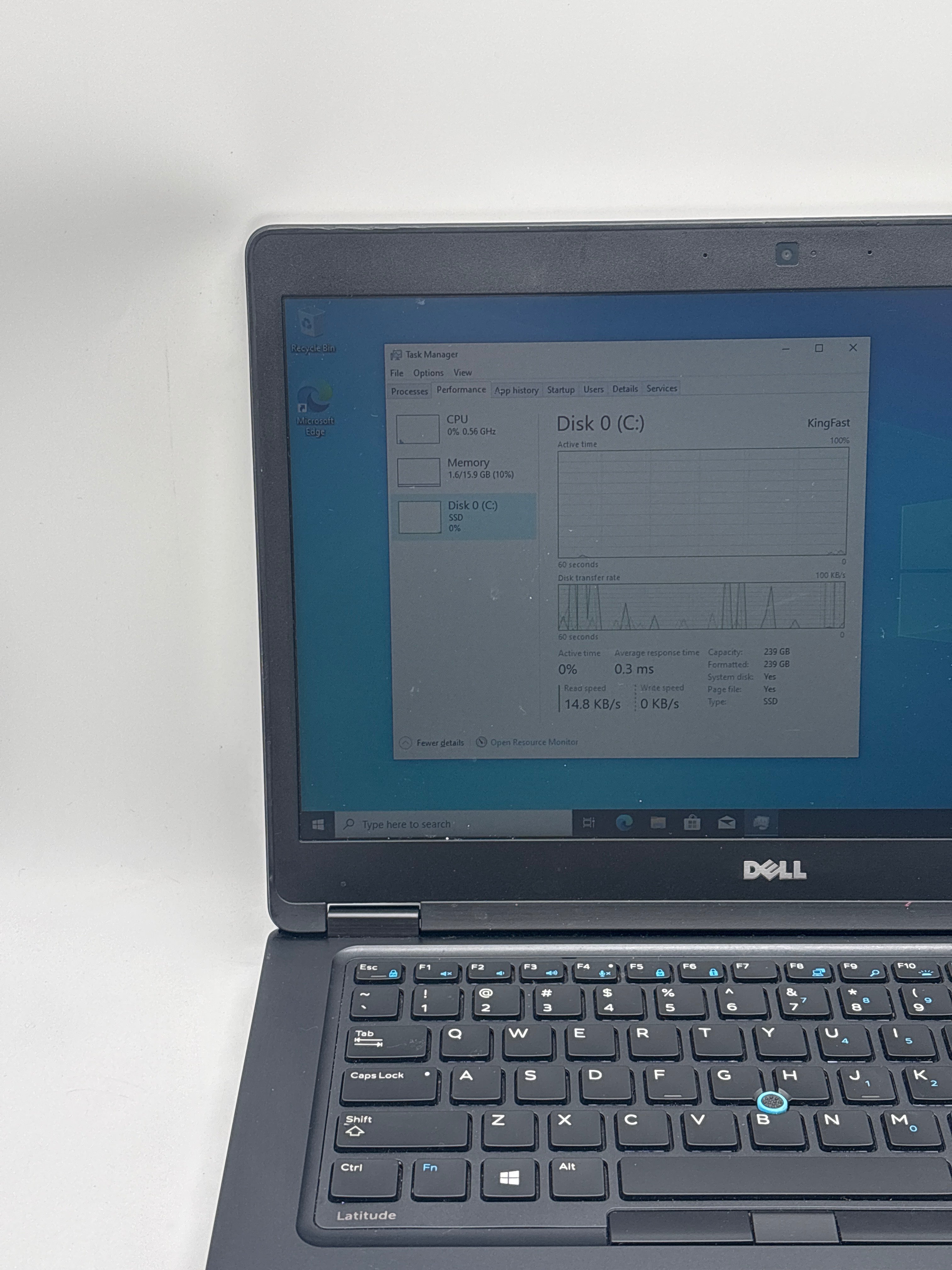 Dell Latitude 5480 i5-6300U 16GB RAM 256GB SSD - Bios Locked/Remotely Managed