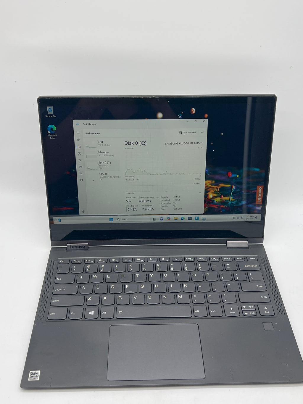 Lenovo Yoga C630-13Q50 Snapdragon 850 8GB RAM 128GB SSD - Used