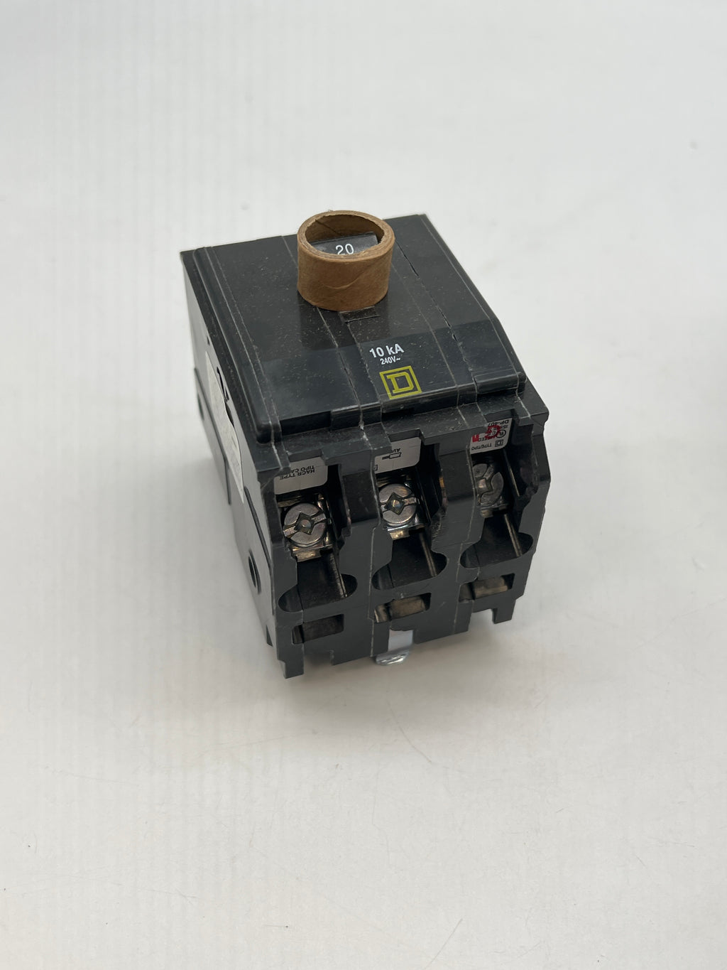Square D QOB320 Bolt On Circuit Breaker 20 Amps 3 Poles - New Open Box