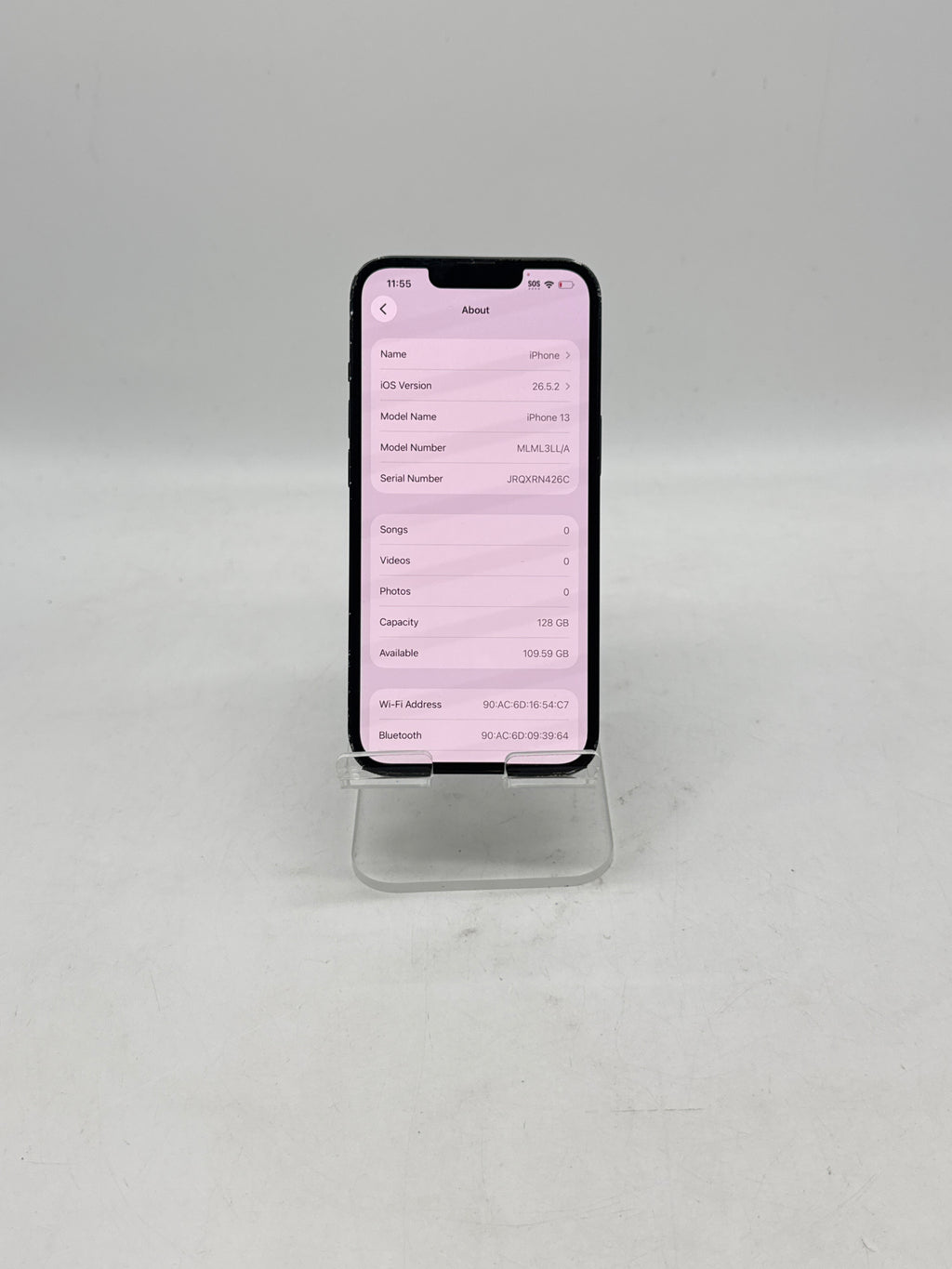 Apple iPhone 13 MLML3LL/A 128GB Factory Unlocked - Cracked Back