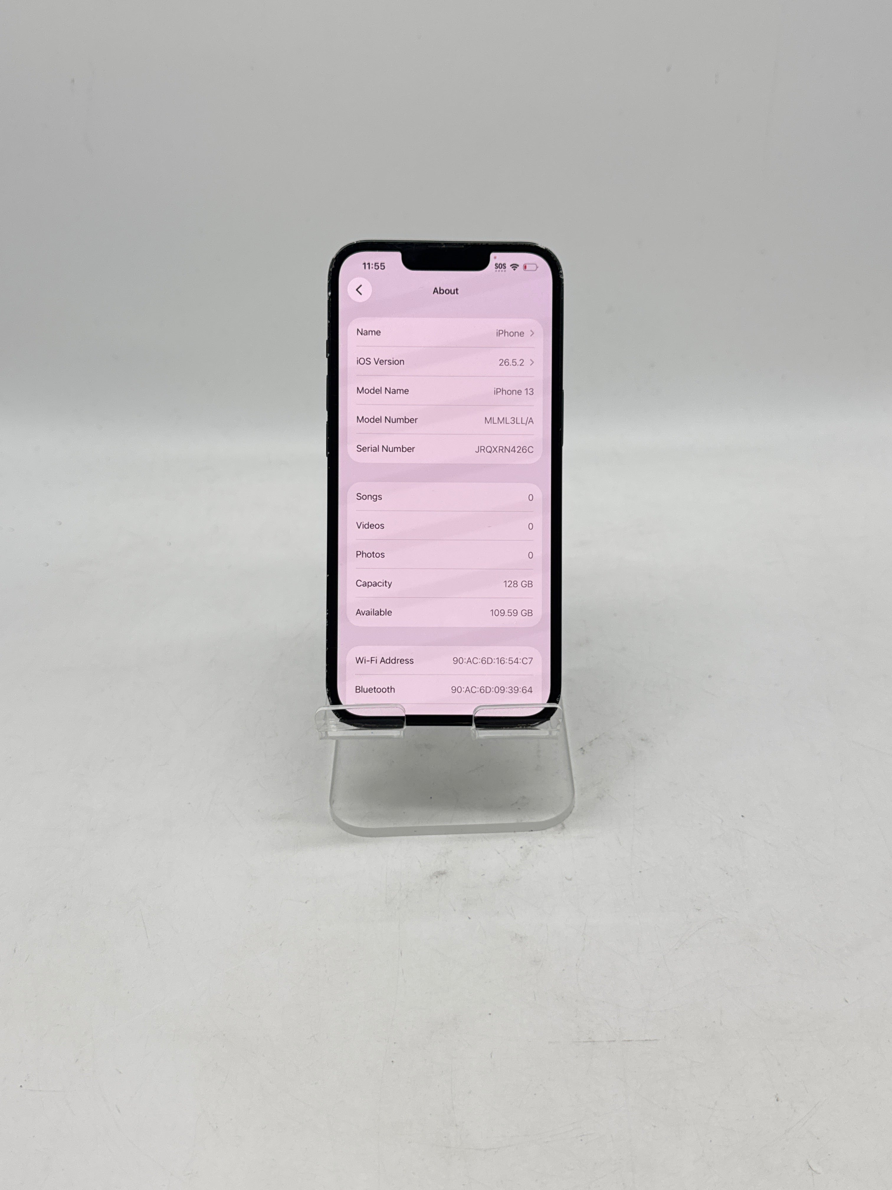 Apple iPhone 13 MLML3LL/A 128GB Factory Unlocked - Cracked Back
