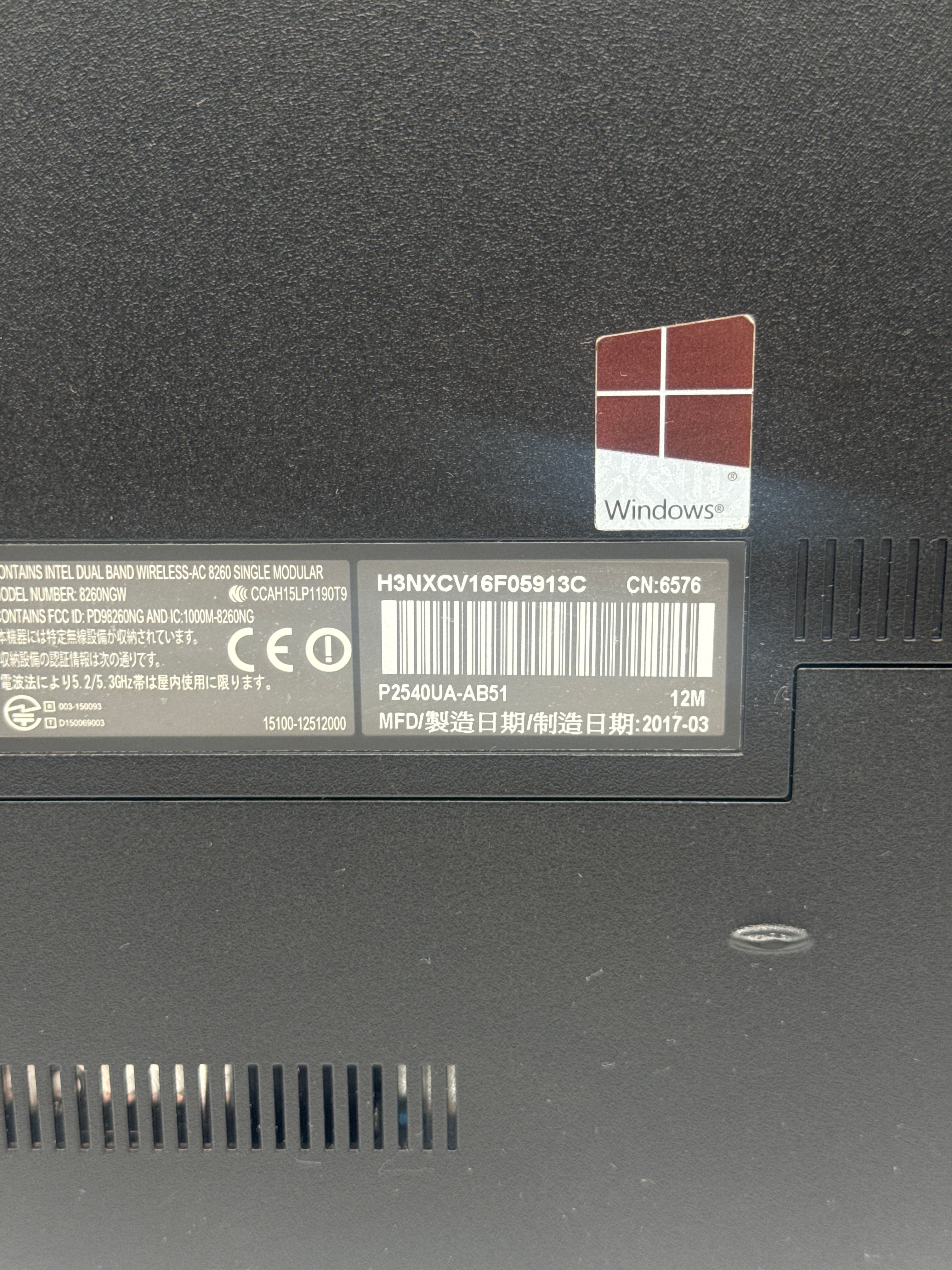 Asus P2540U 15.6" i5-7200U 8GB RAM 1TB HDD - Bad HDD