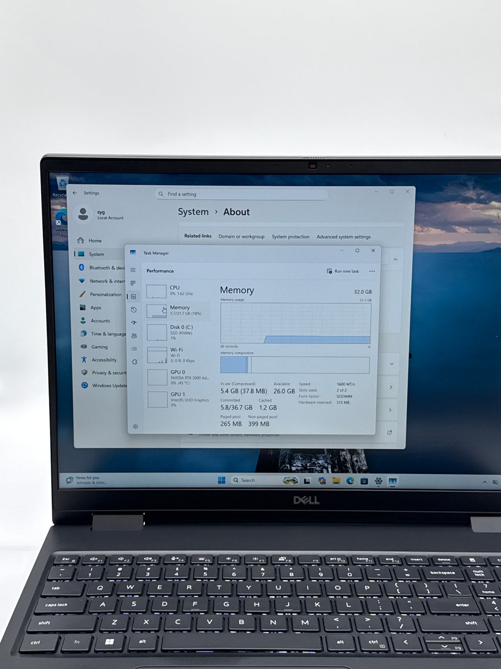 Dell Precision 7680 16-inch Intel i7 32GB RAM 1TB SSD  Silver