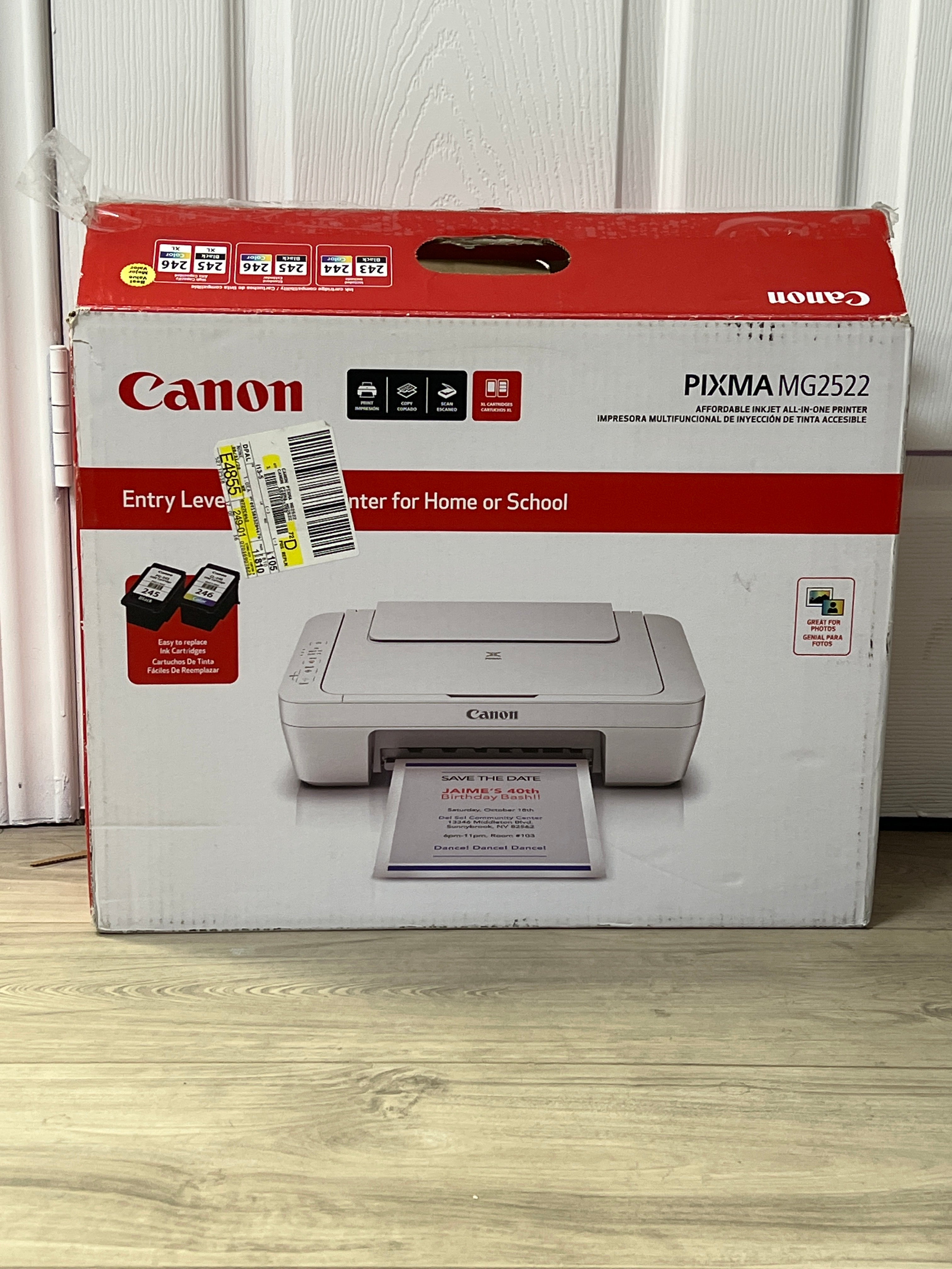 Canon PIXMA MG2522 All-In-One Color Inkjet Printer - White