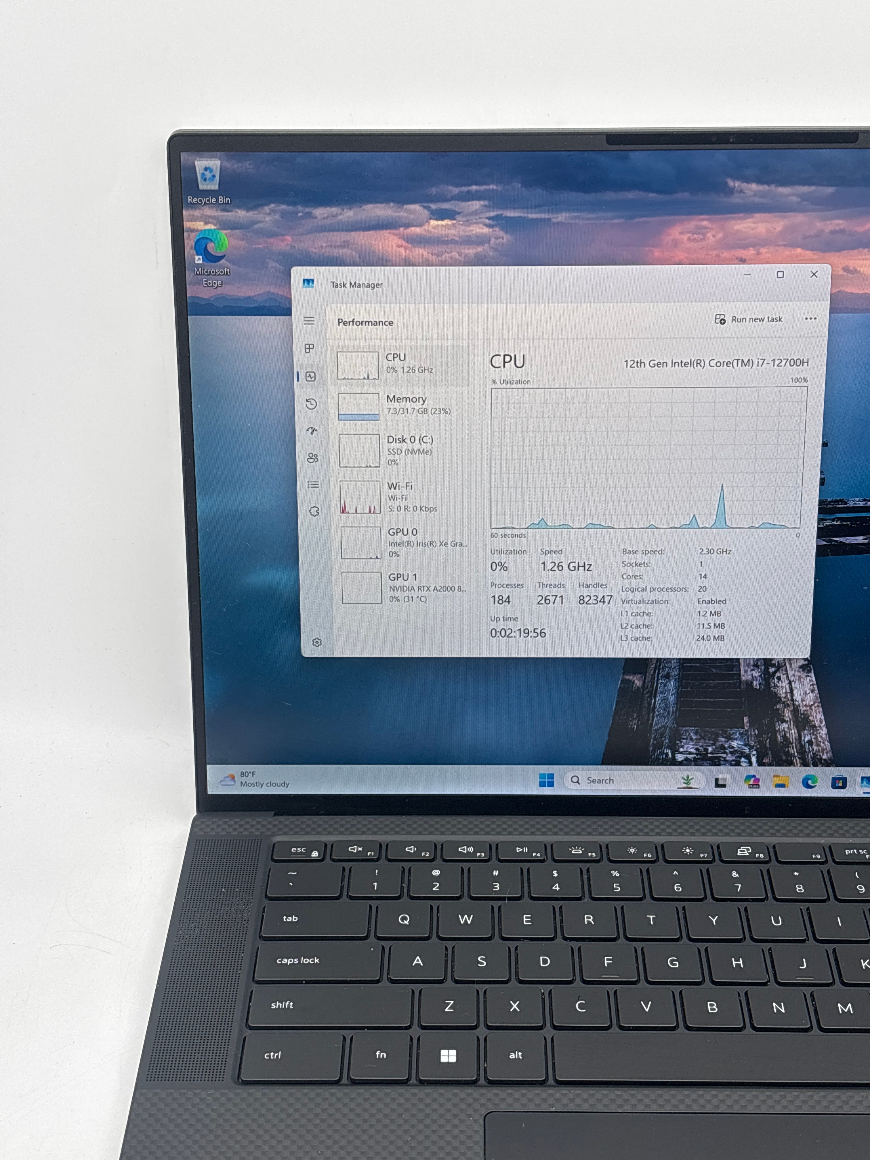 Dell Precision 5570 i7-12700H 32GB RAM 512GB SSD RTX A2000 - Remotely Managed