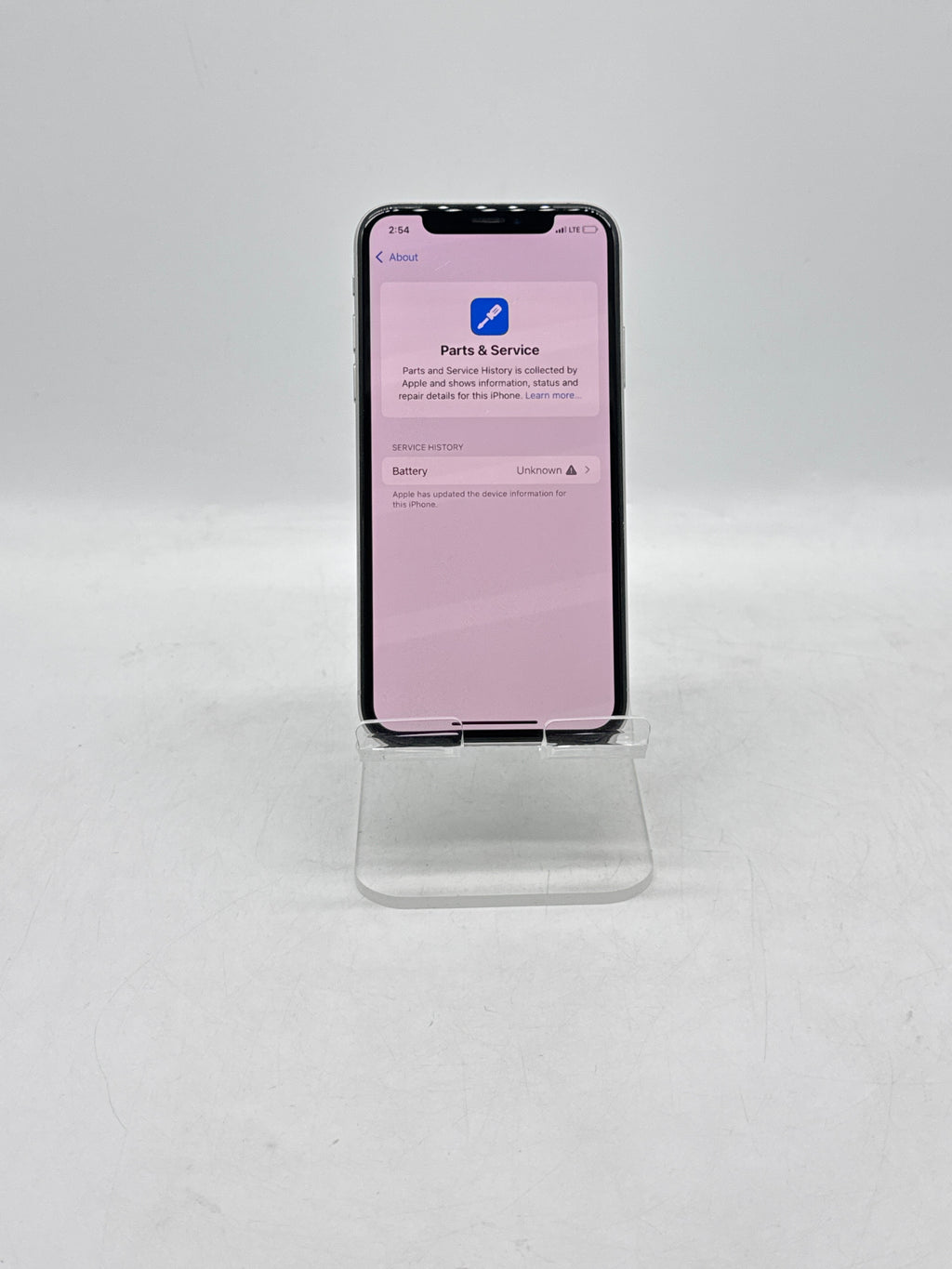 Apple iPhone XS A1920 64GB Silver Unlocked Replaced Battery - For Parts