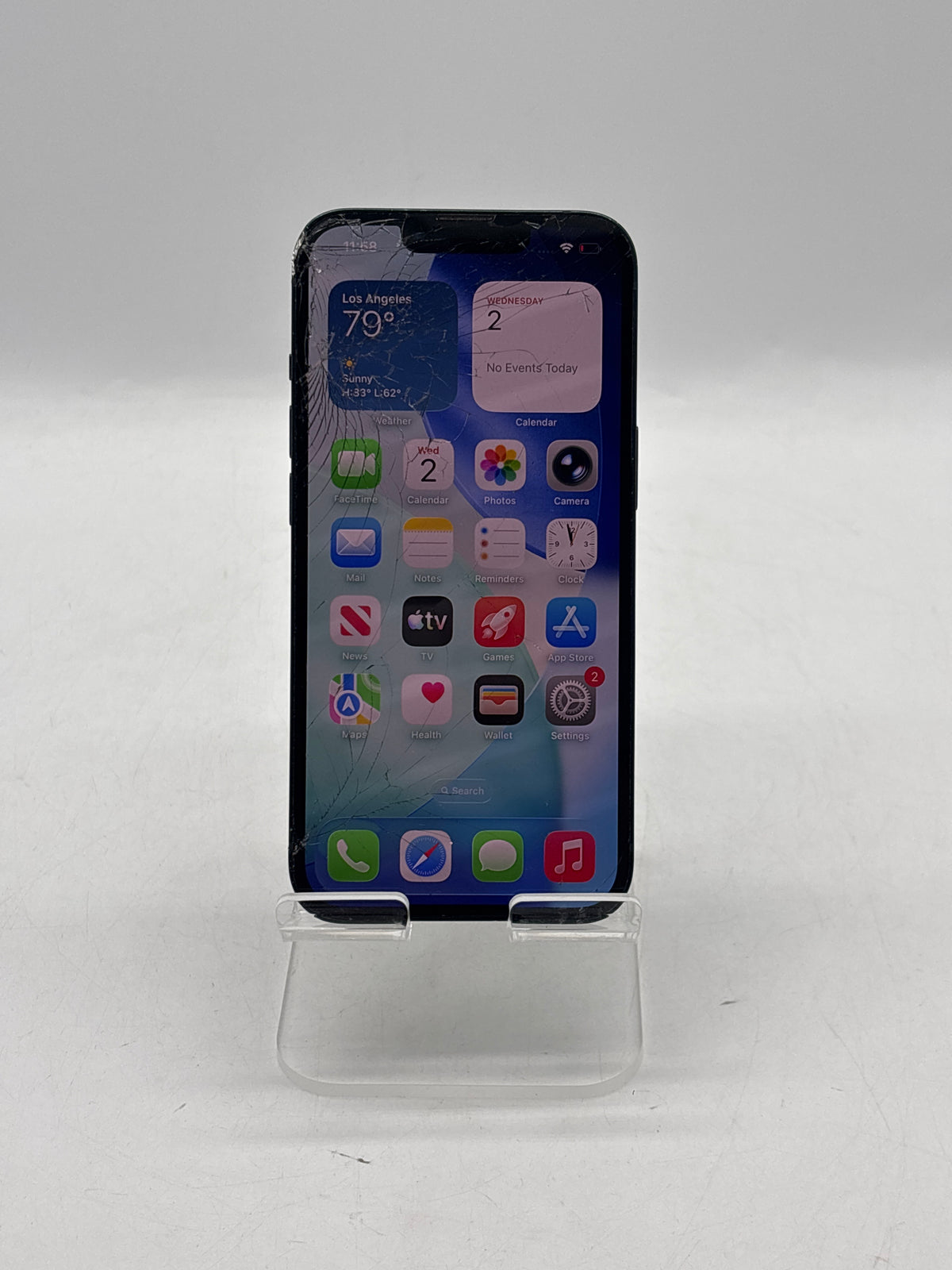 Apple iPhone 13 6.1" 128GB Midnight Network Locked Cricket - READ