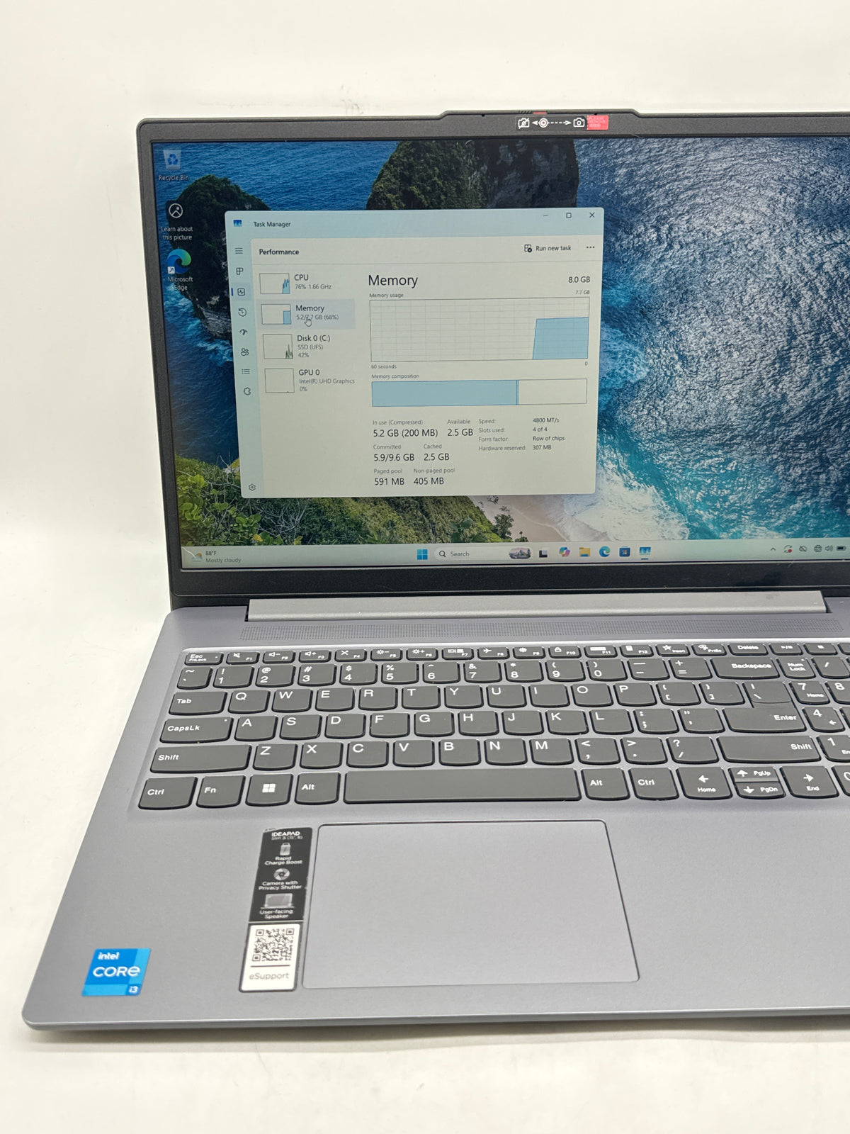 Lenovo IdeaPad Slim 3 15IAN8 Core i3 N305 8GB RAM 128GB SSD 15in - Used