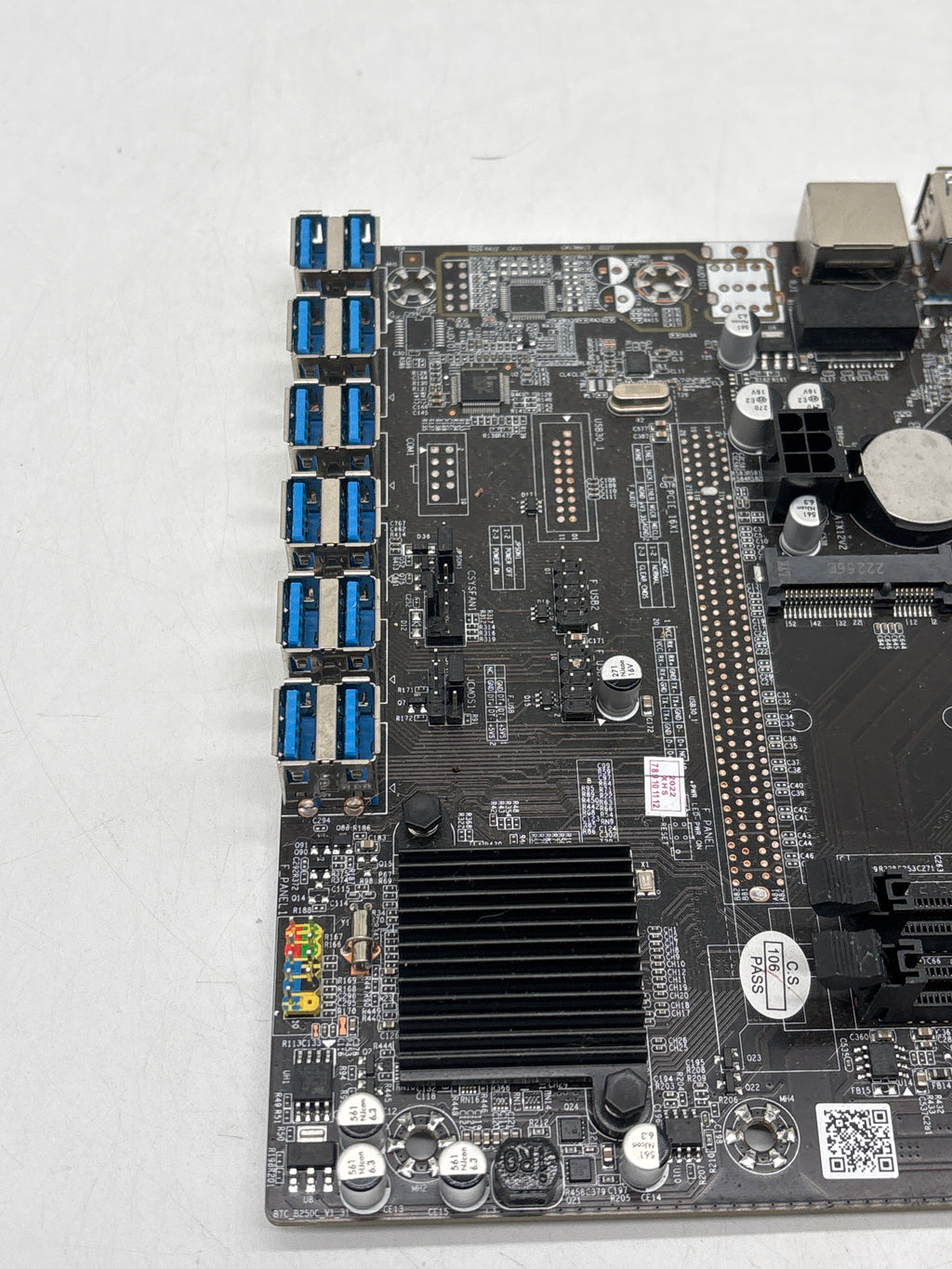 Lot of 2 BTC B250C 12 USB Mining Motherboard For LGA 1151 DDR4 - Used
