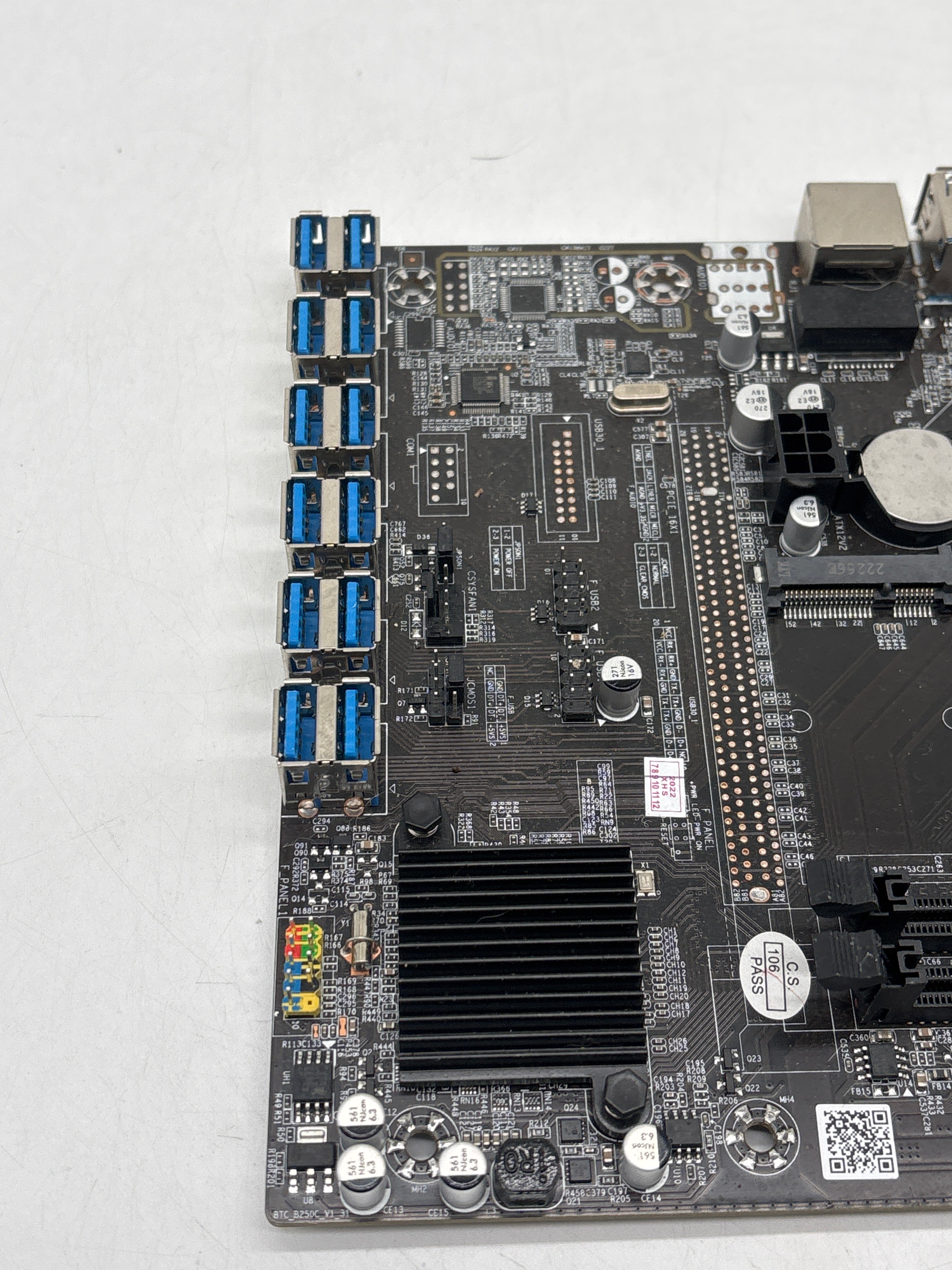 Lot of 2 BTC B250C 12 USB Mining Motherboard For LGA 1151 DDR4 - Used