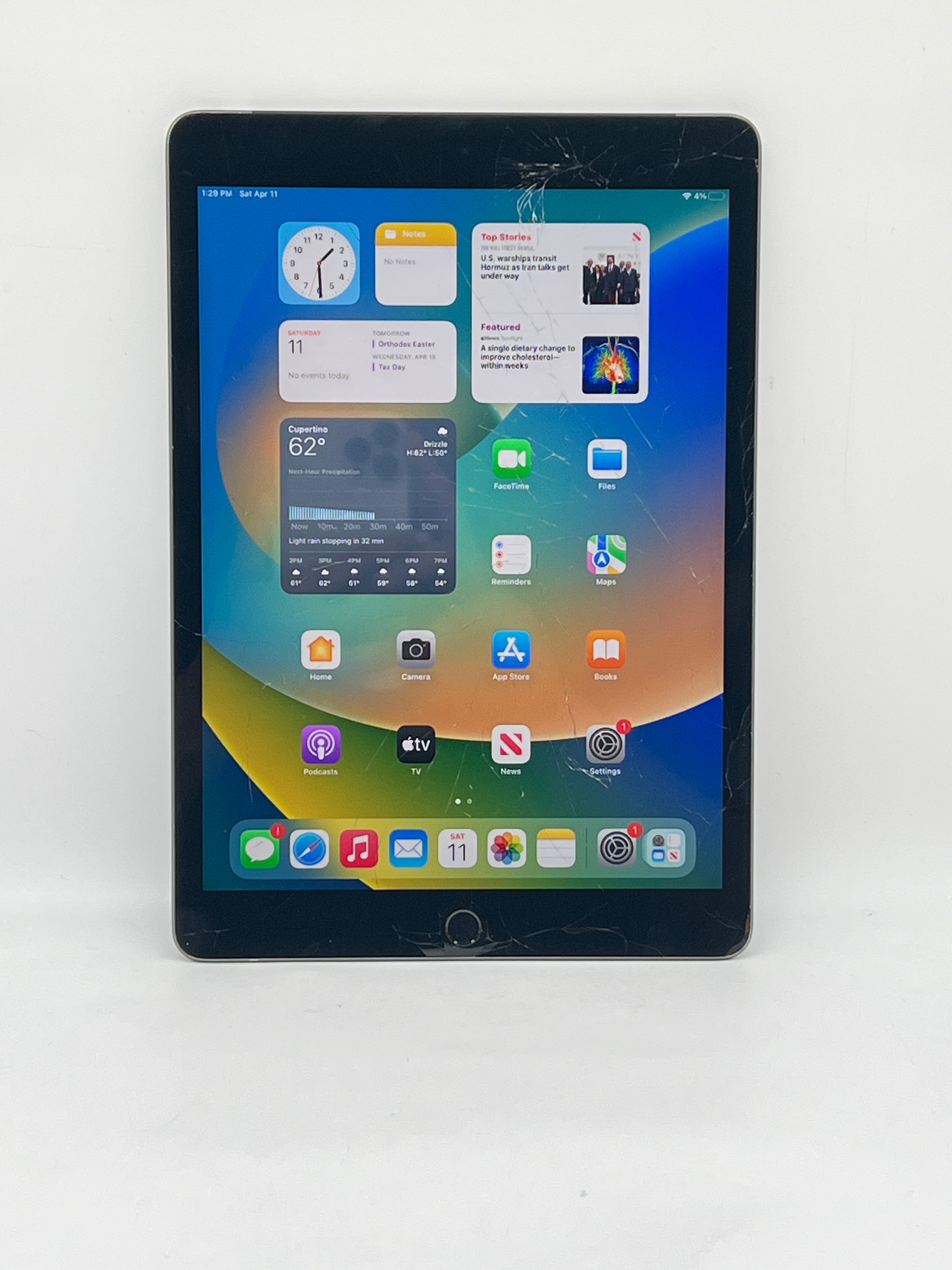 Apple iPad (9th Gen) A2603 64GB Wi‑Fi + 4G - Cracked Screen