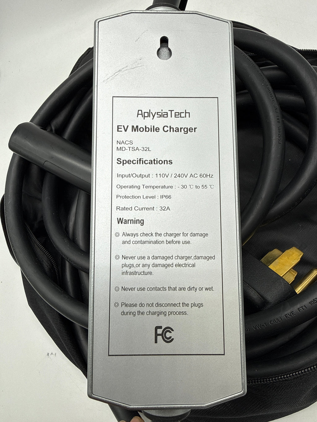 Aplysia Tech MD-TSA-32L Portable EV Charger - Used