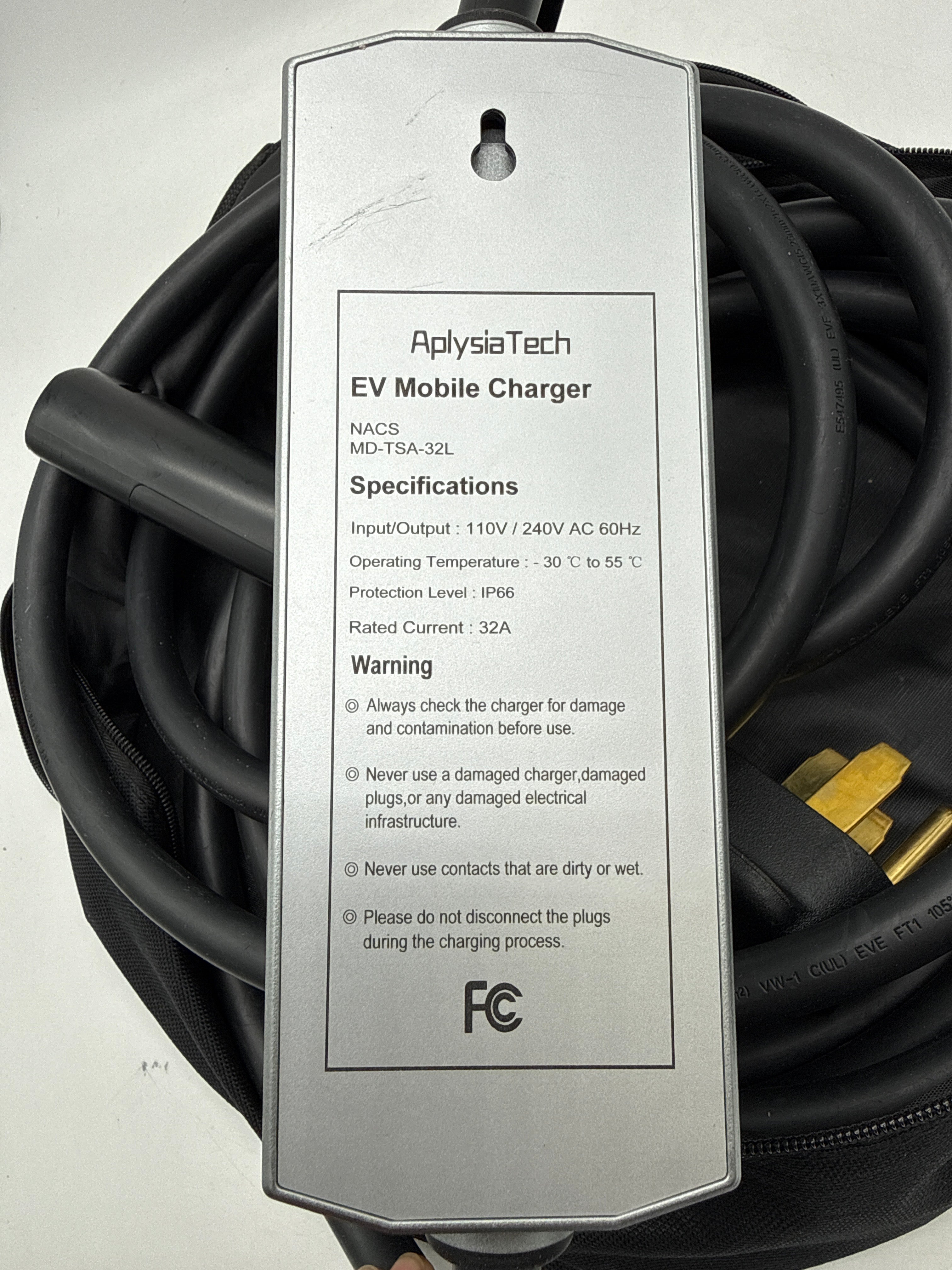 Aplysia Tech MD-TSA-32L Portable EV Charger - Used
