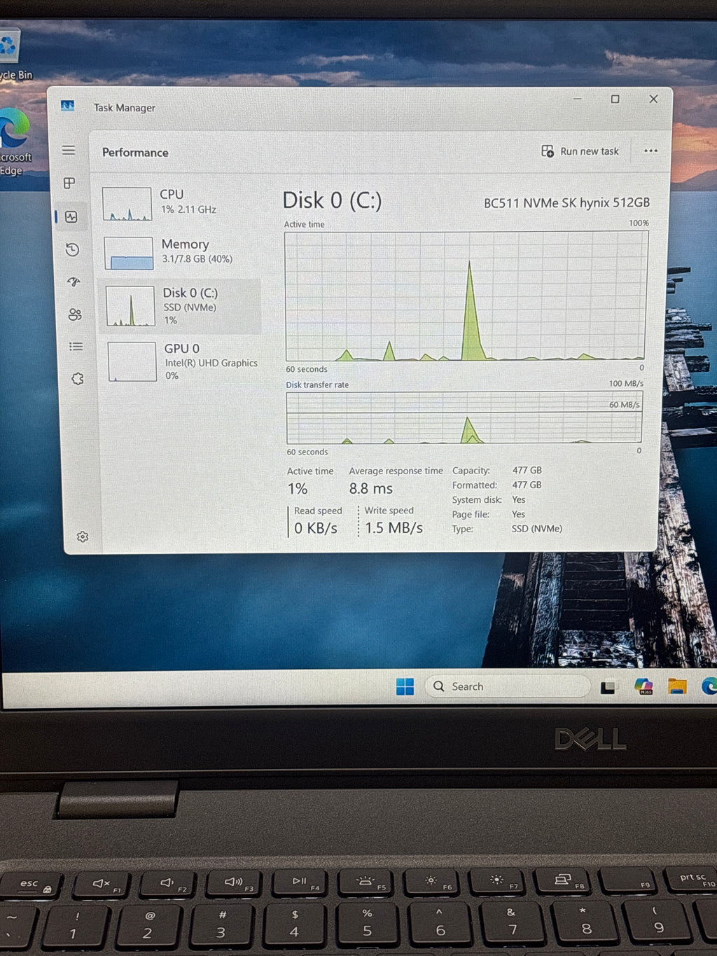 Dell Latitude 3510 15.6" Intel Core i5-10210U 8GB RAM 512GB SSD Black - Used